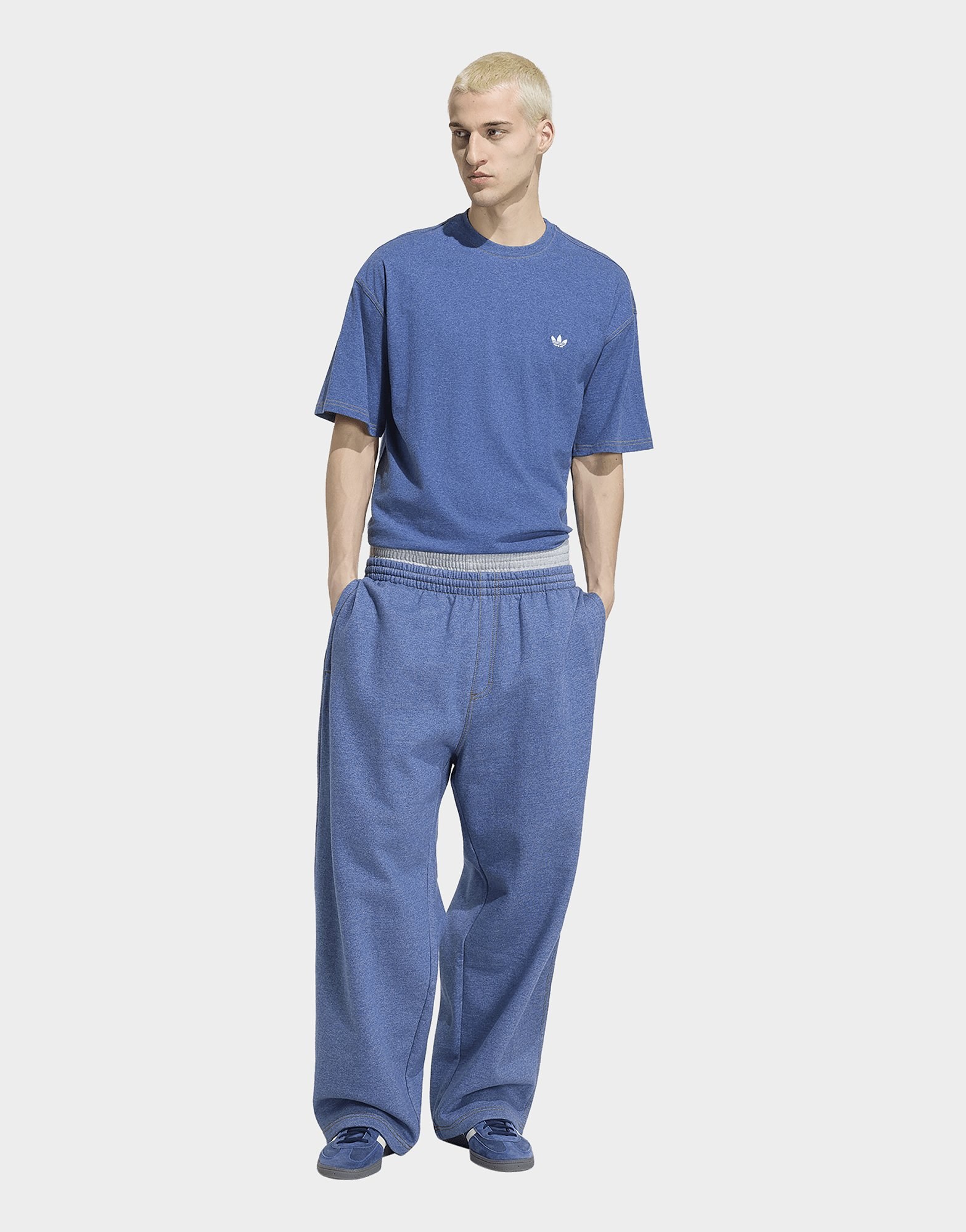 adidas Trefoil Essentials Meliertes Locker Geschnittenes Crop-shirt