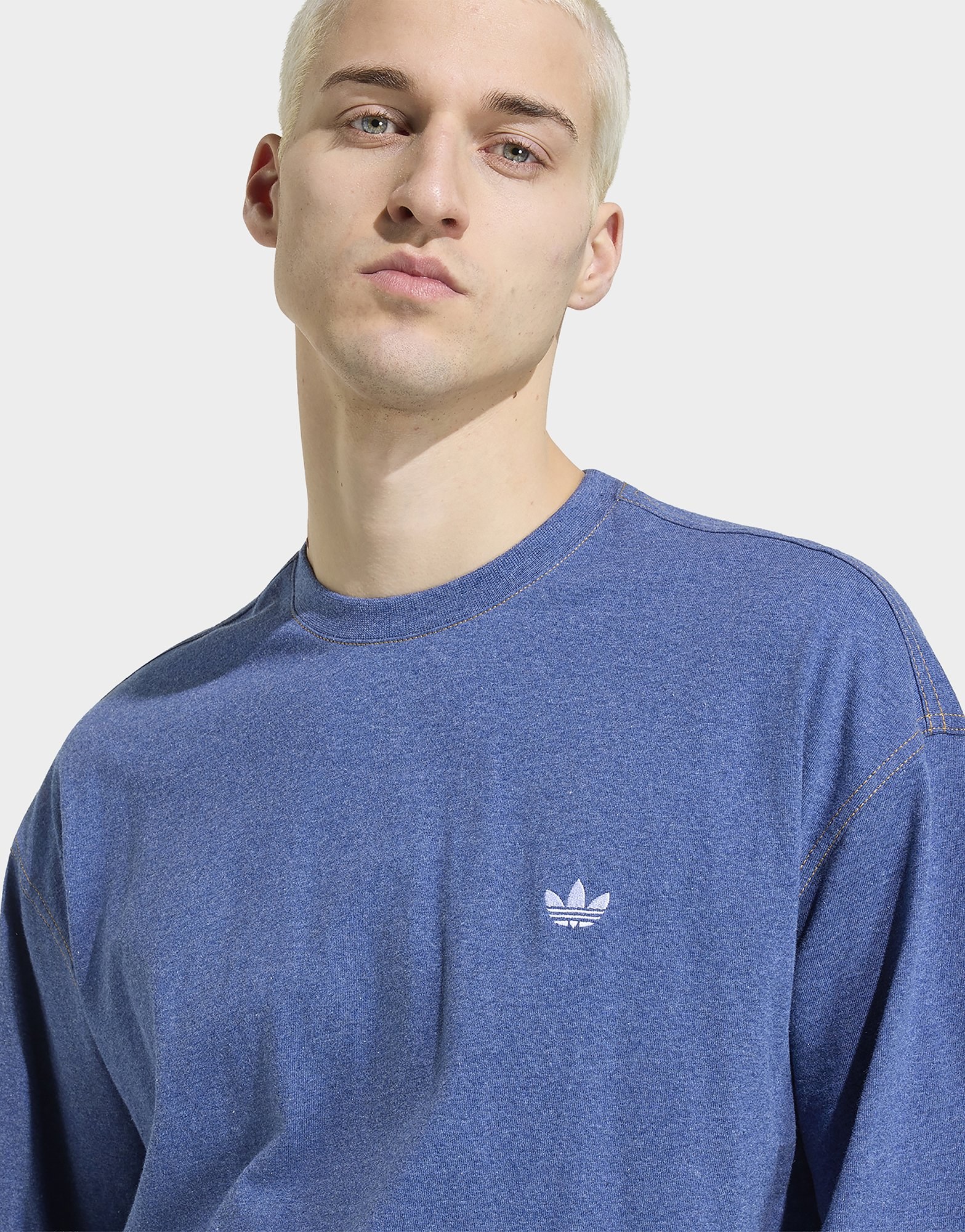 adidas Trefoil Essentials Meliertes Locker Geschnittenes Crop-shirt