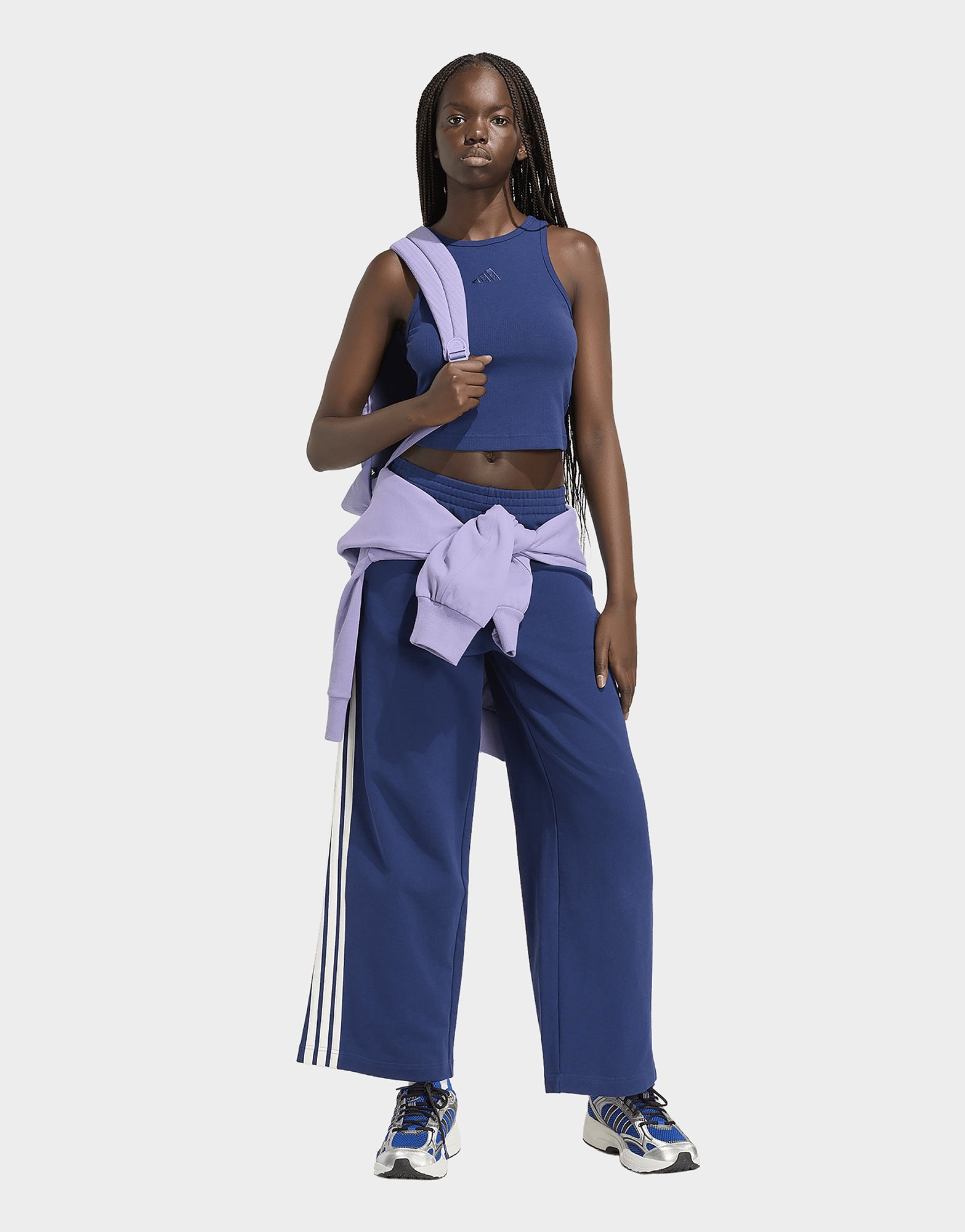 adidas KIT 3-Streifen Hose, weit geschnitten