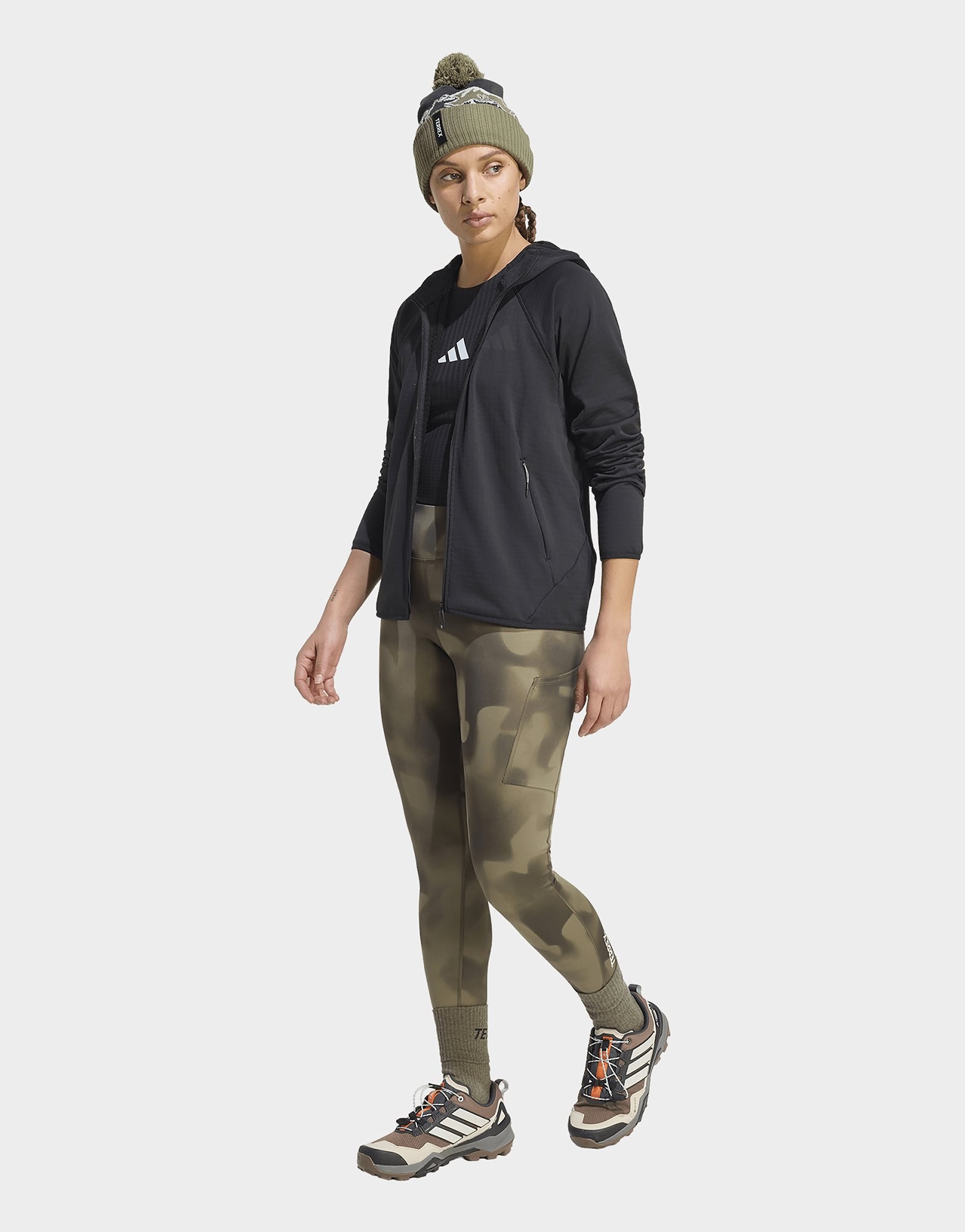 adidas Terrex Xperior Climawarm+ Ventknit Fleece-kapuzenjacke
