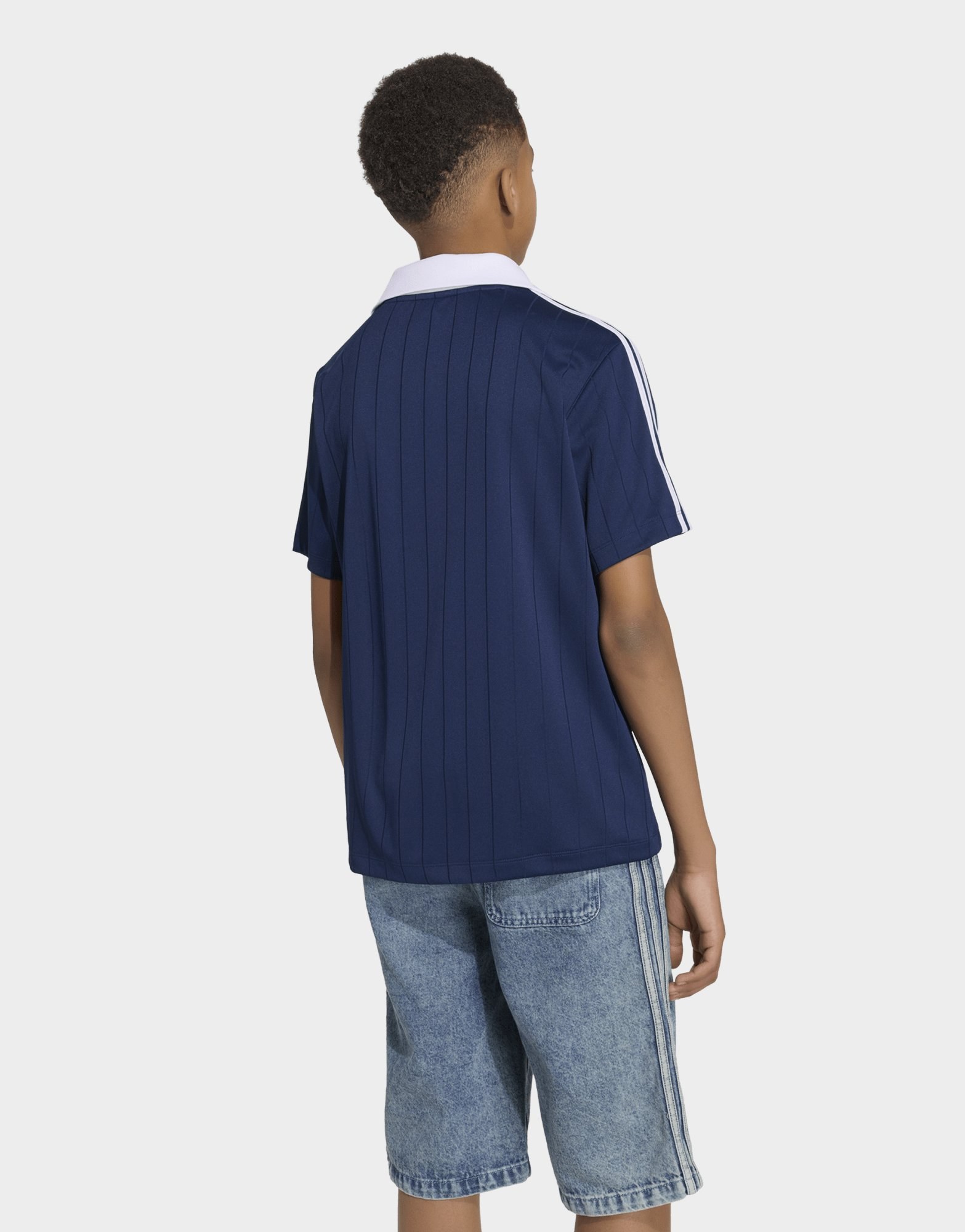 adidas Locker Geschnittenes Nadelstreifen-poloshirt