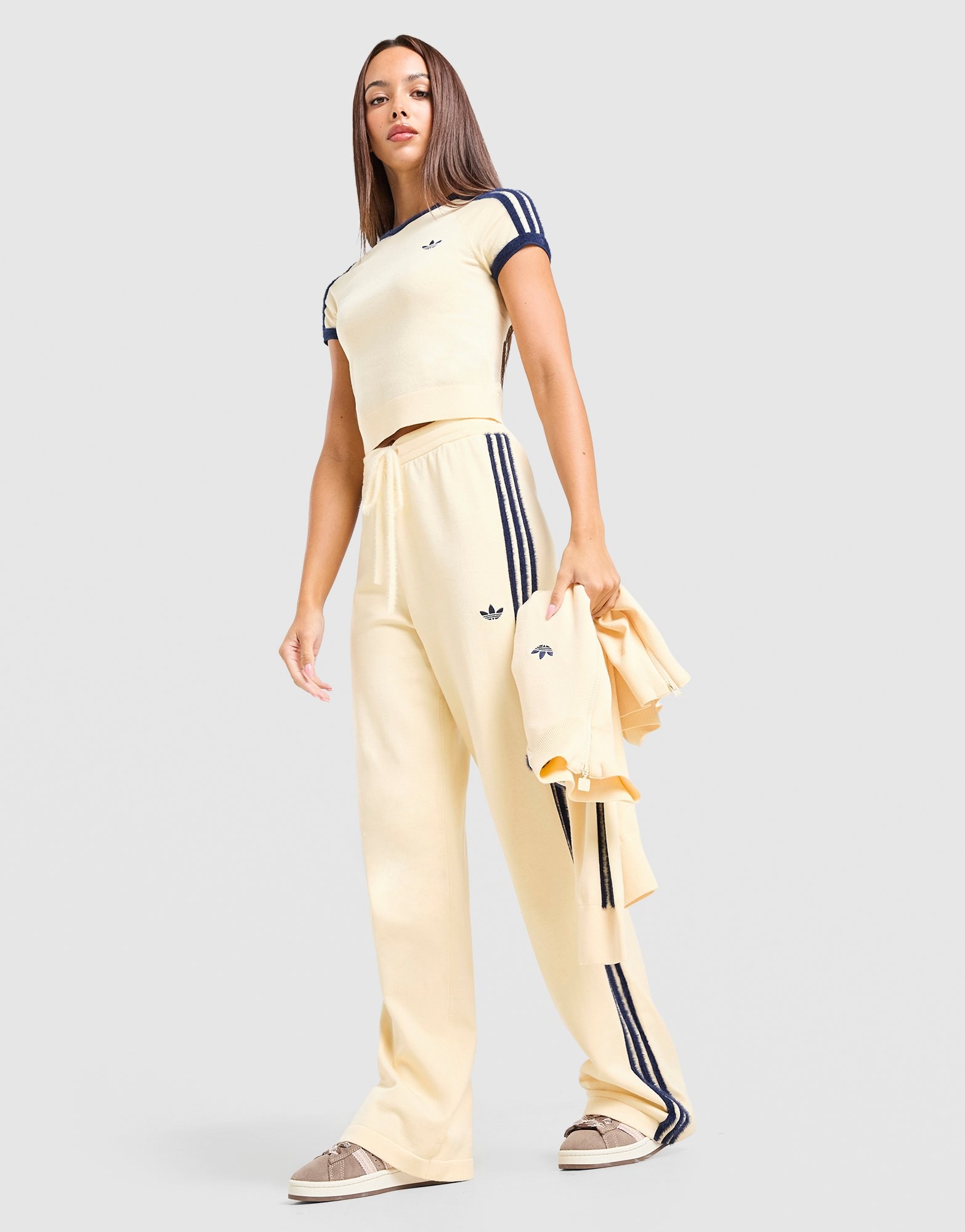 adidas Originals Fluffy 3-Stripes Knit Joggers