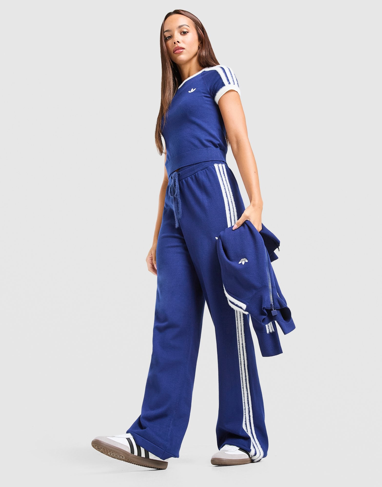 adidas Originals Fluffy 3-Stripes Knit Joggers