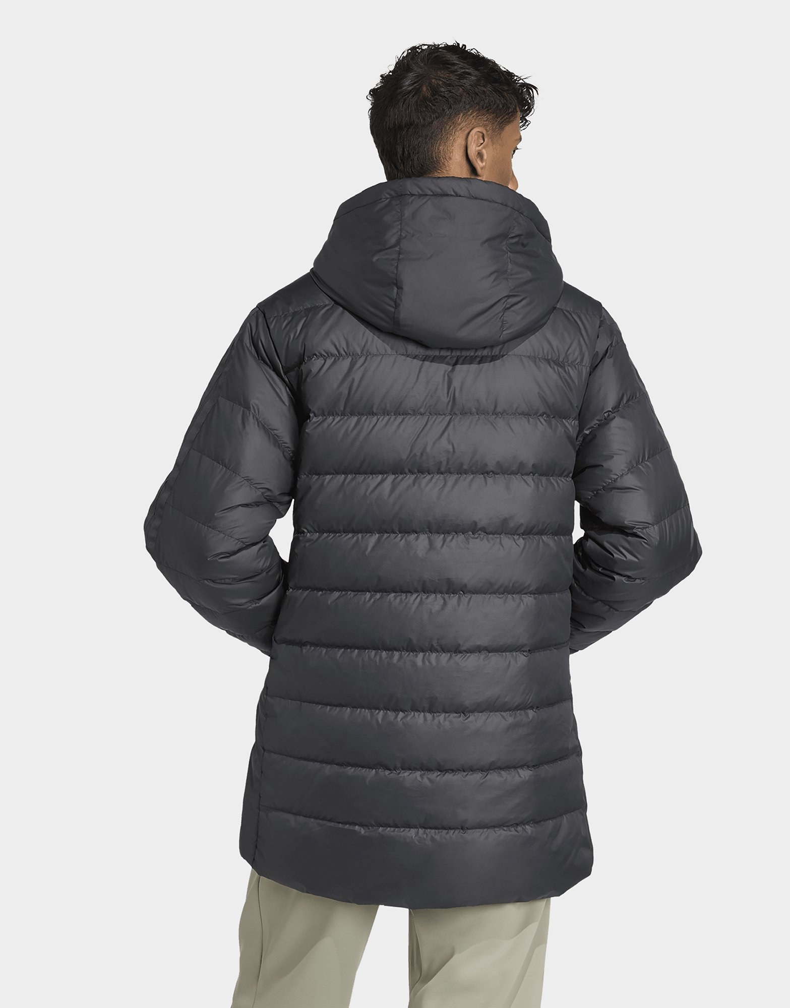 adidas Essentials CLIMAWARM 3-Streifen Light Daunenparka mit Kapuze