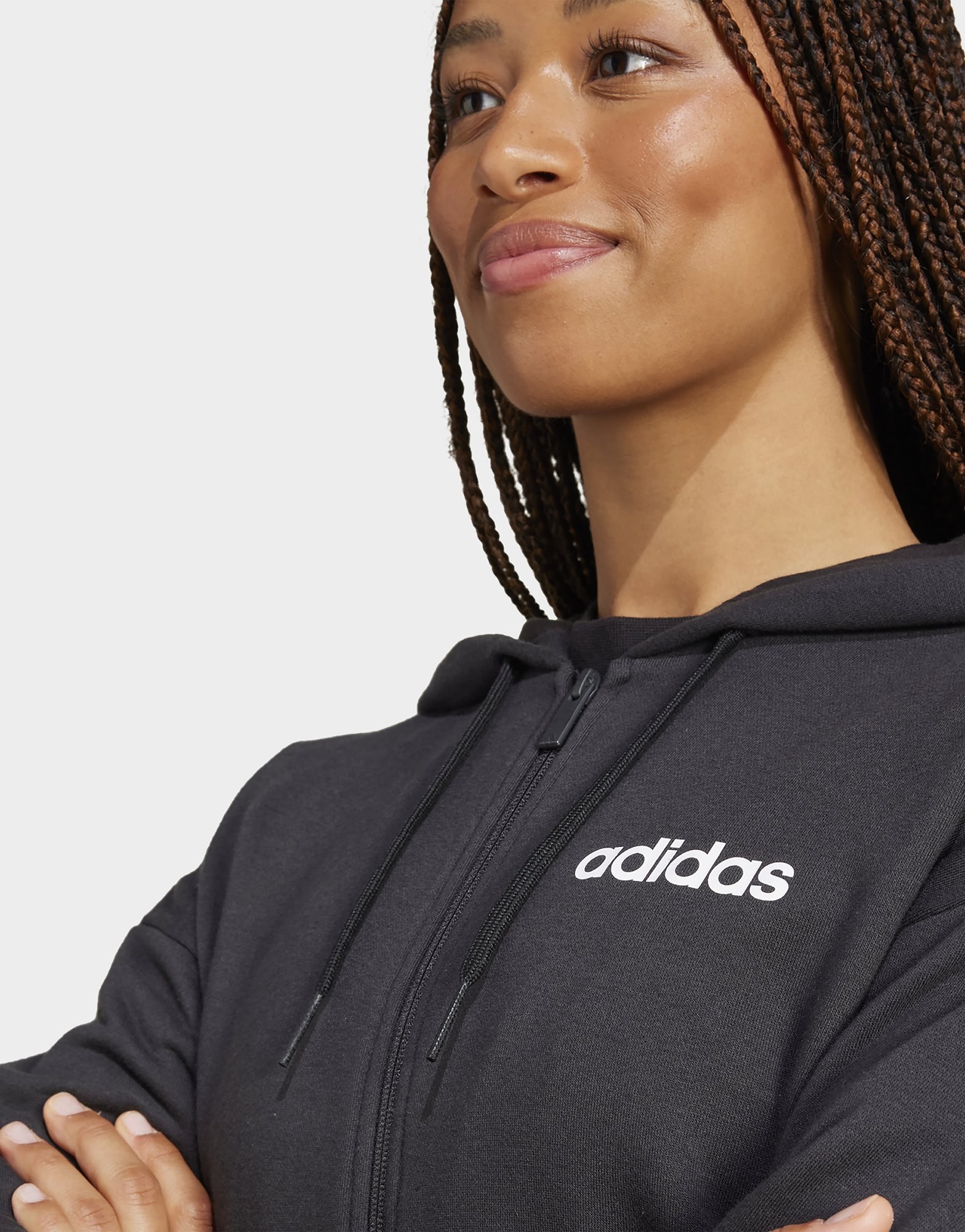 adidas Essentials Linear French Terry Kapuzenjacke