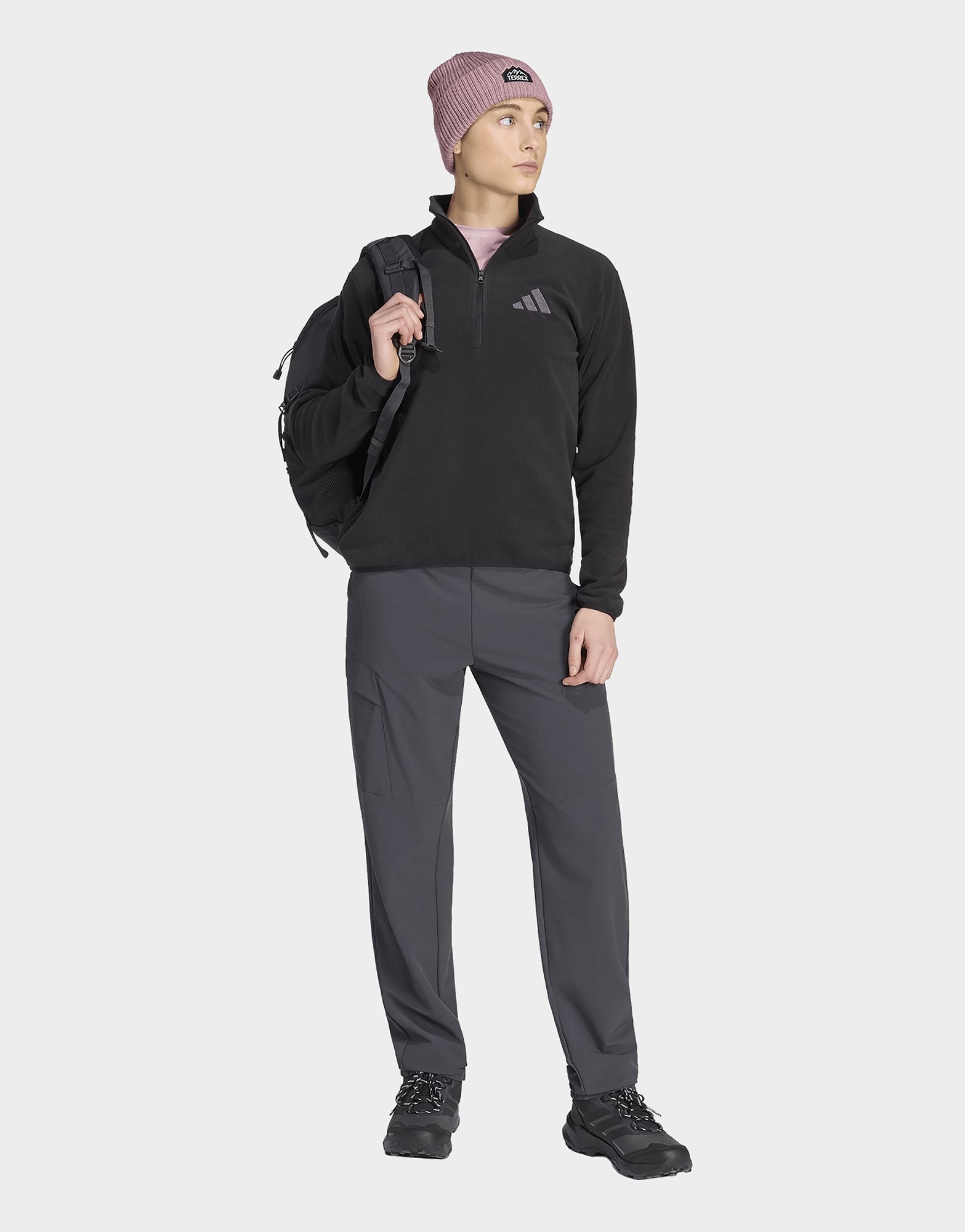 adidas Terrex Multi Essentials Fleecejacke, Reißverschluss Bis Zur Brust