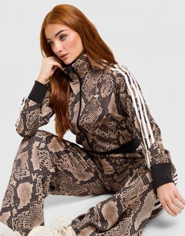 adidas Originals Satin Snake Print Firebird Track Top
