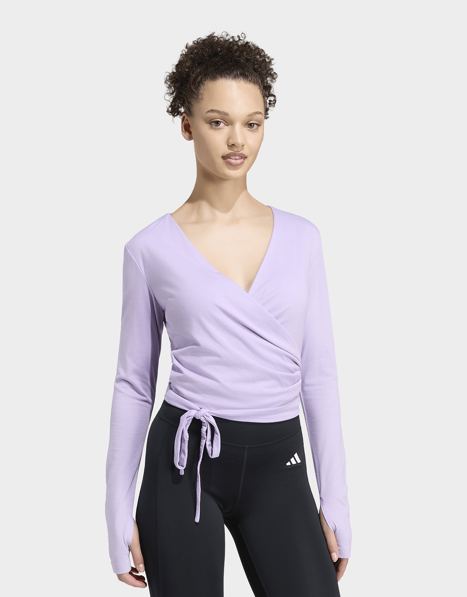 adidas 3-streifen Studio Soft Ballett Wickeltop