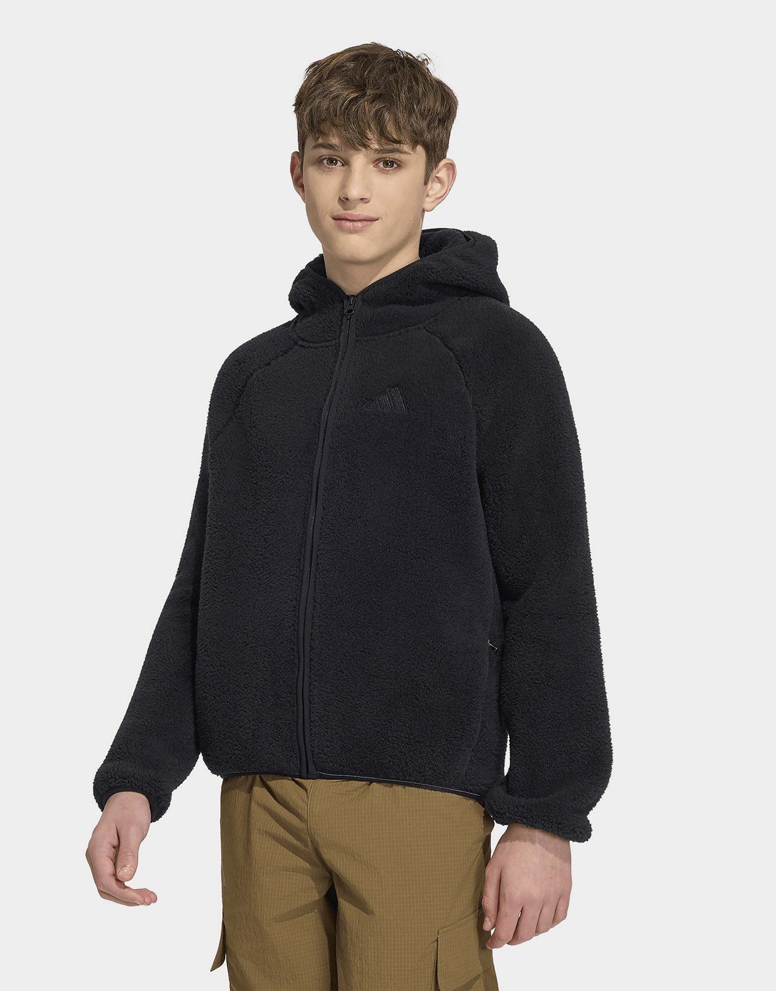 adidas Terrex Xploric Kids Fleecejacke, Kapuze, Durchgehender Reißverschluss