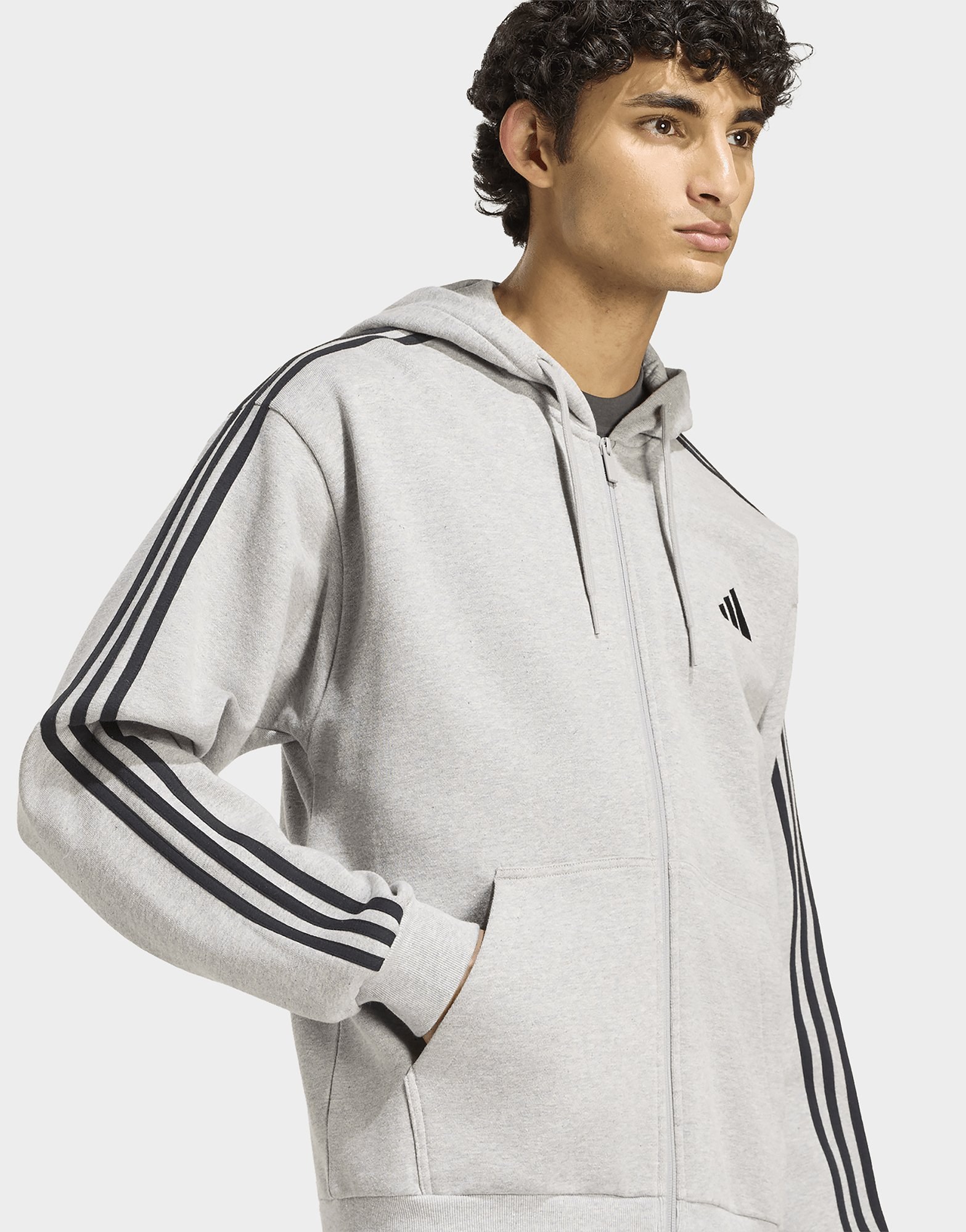 adidas Essentials 3-Streifen French Terry Kapuzenjacke