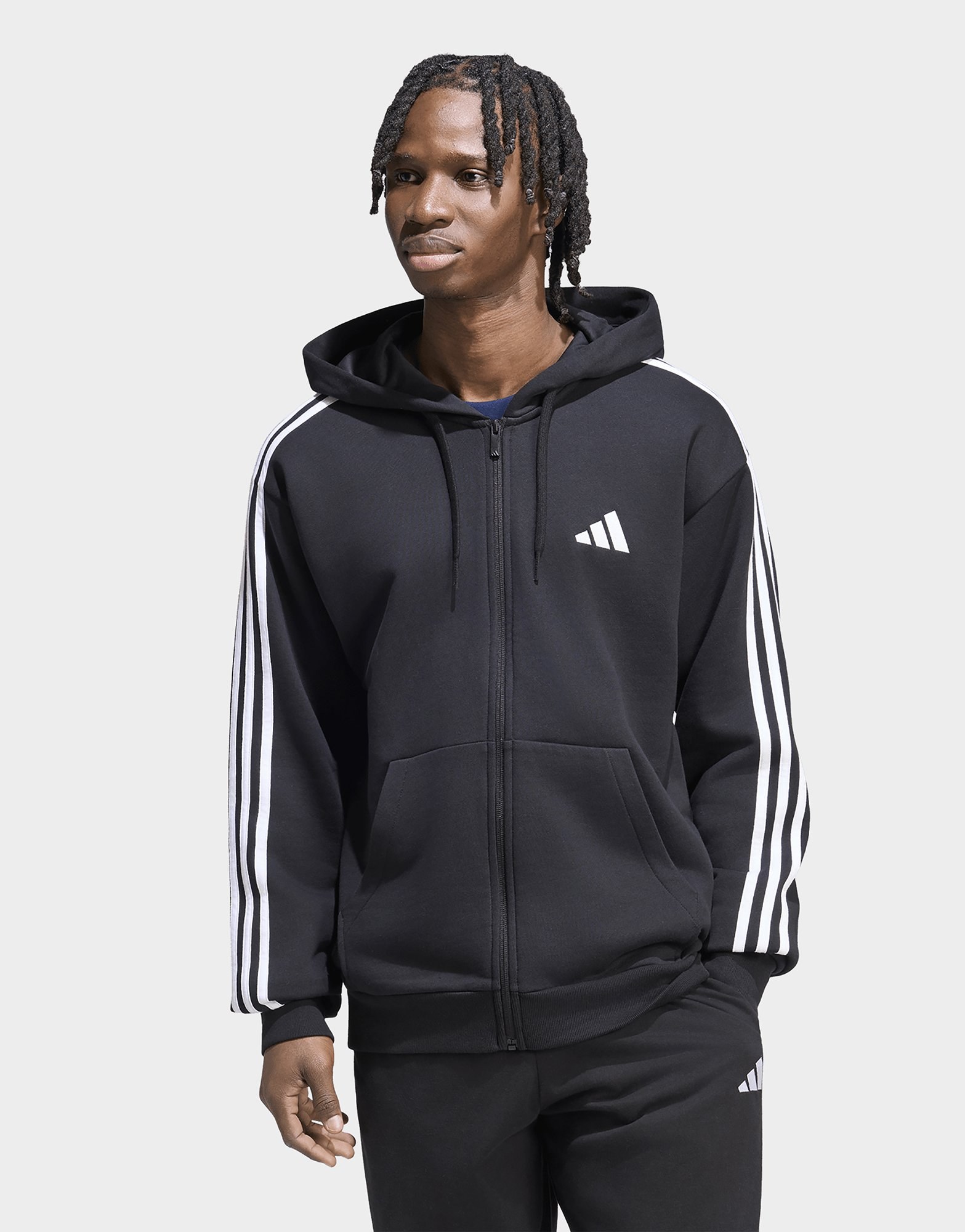 adidas Essentials 3-Streifen French Terry Kapuzenjacke