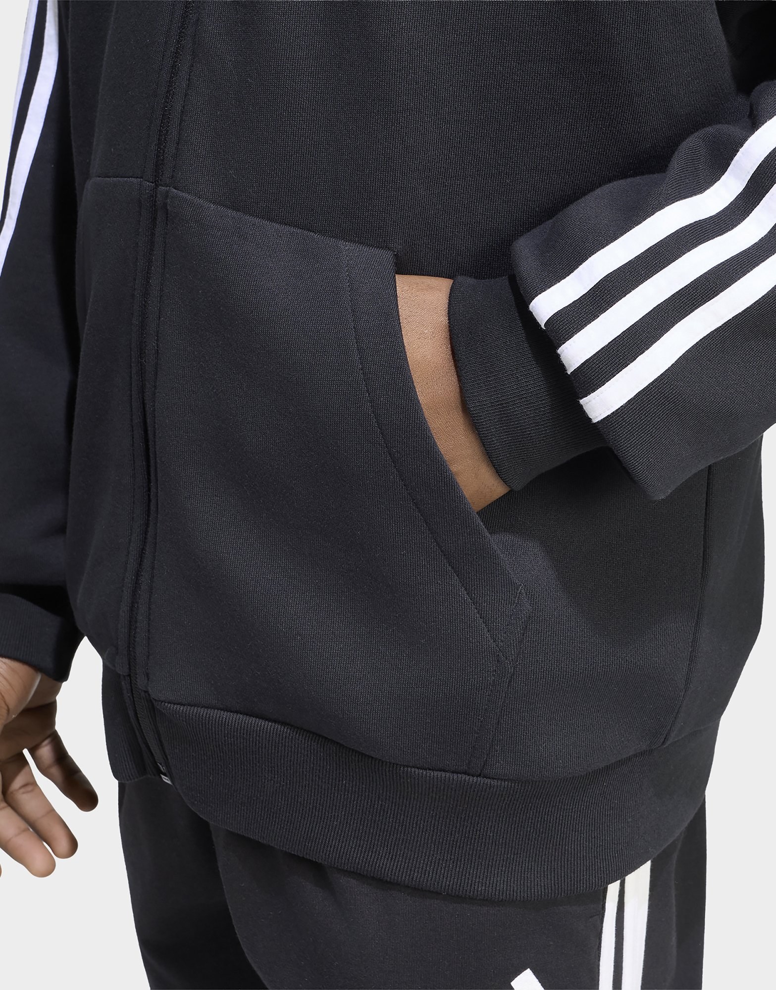 adidas Essentials 3-Streifen French Terry Kapuzenjacke
