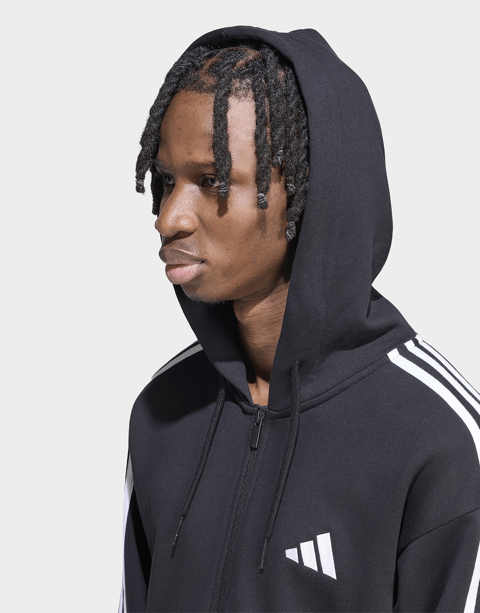 adidas Essentials 3-Streifen French Terry Kapuzenjacke