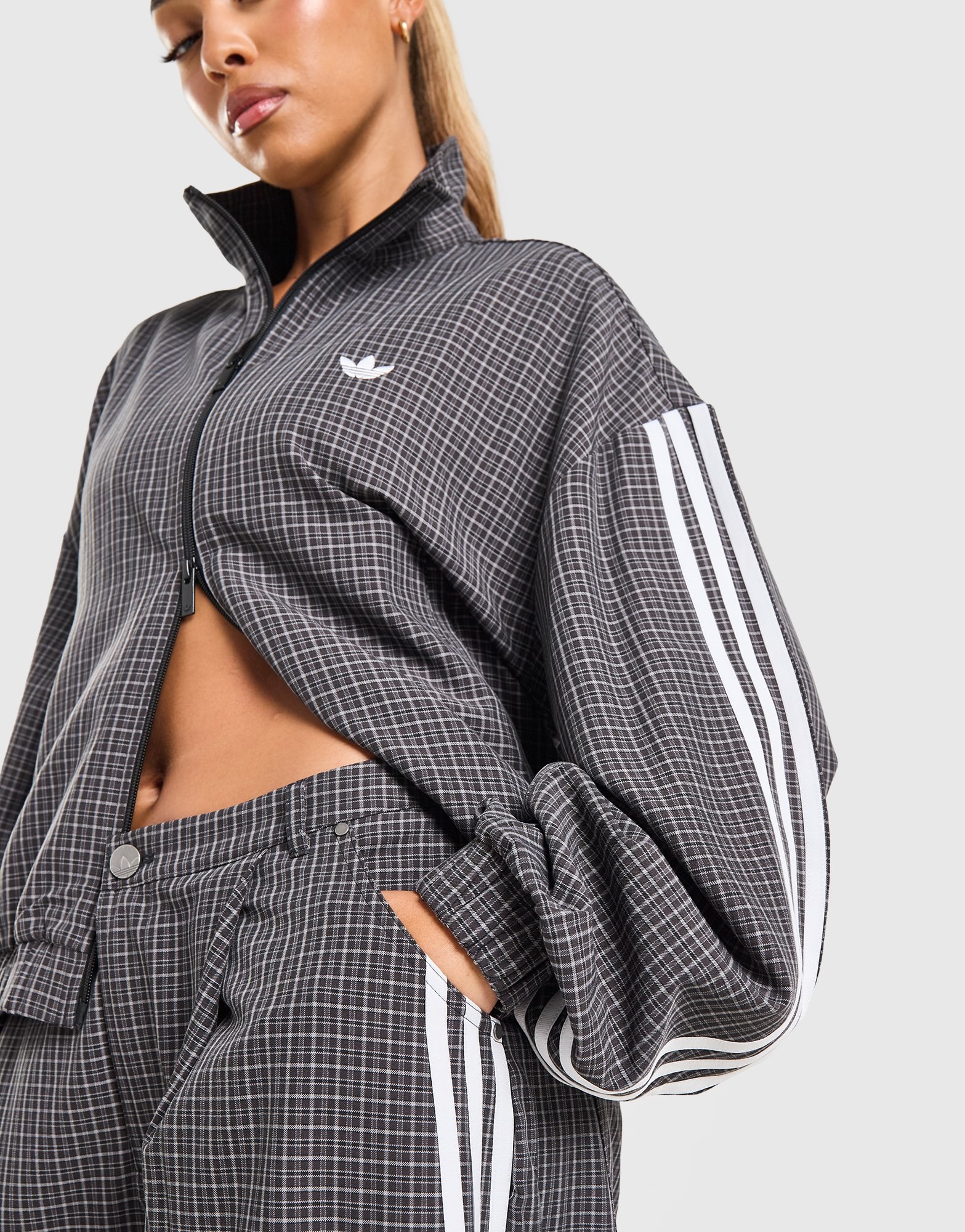 adidas Originals 3-Stripes Checks Tartan Track Top