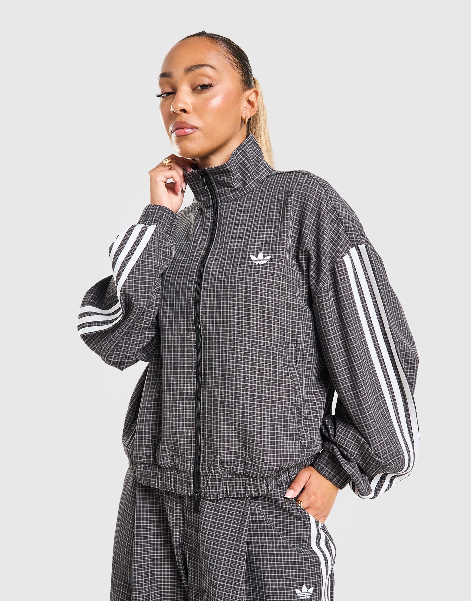 adidas Originals 3-Stripes Checks Tartan Track Top