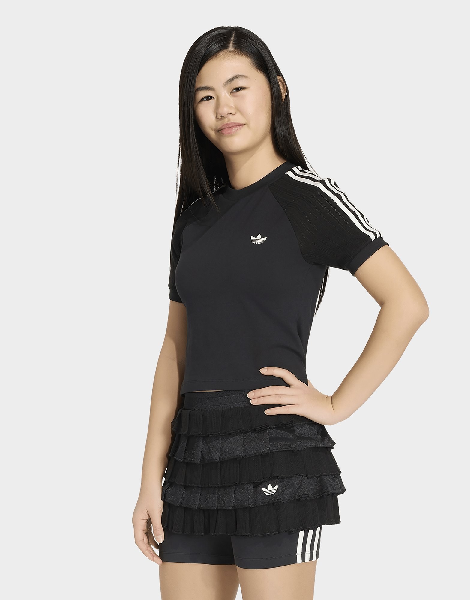 adidas Slim Knitted 3-streifen T-shirt