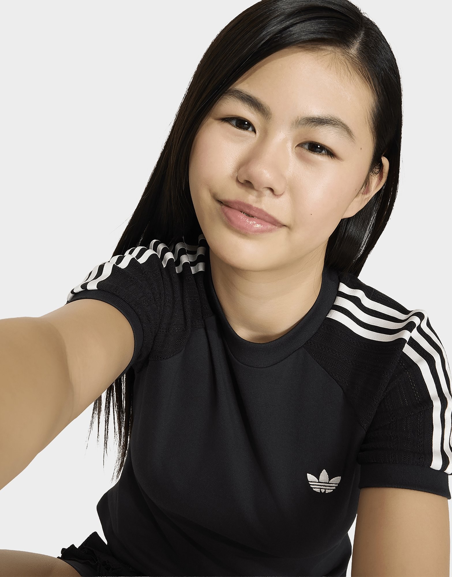 adidas Slim Knitted 3-streifen T-shirt