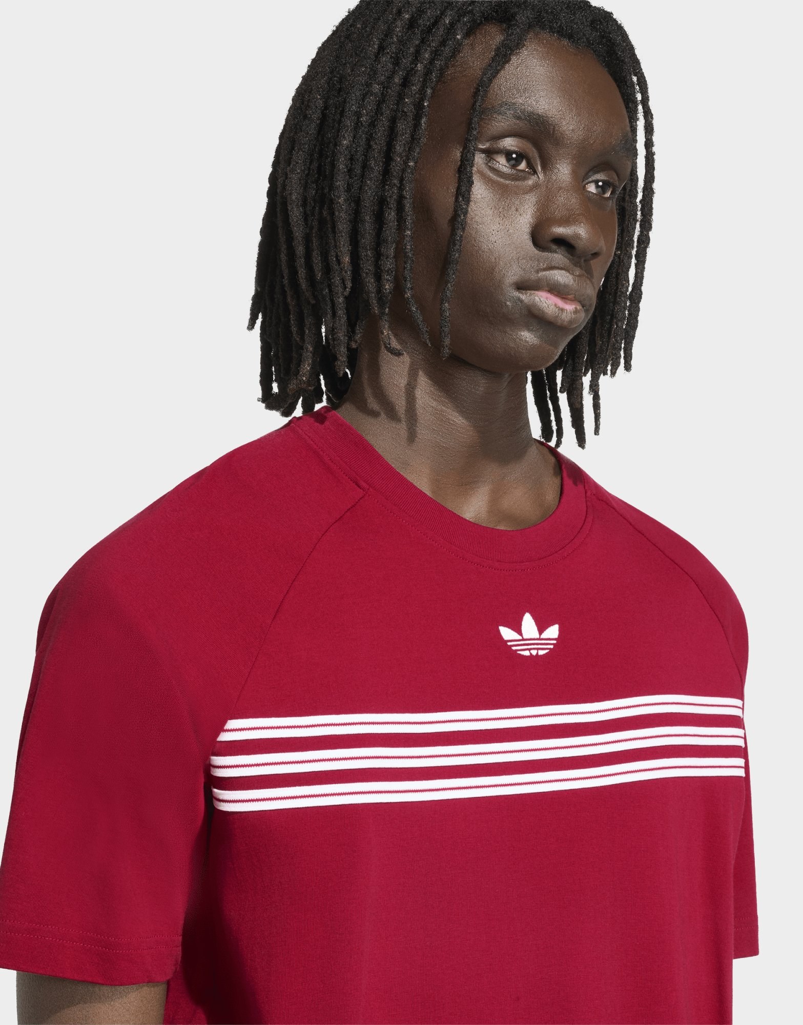 adidas T-shirt, Streifen Auf Der Brust