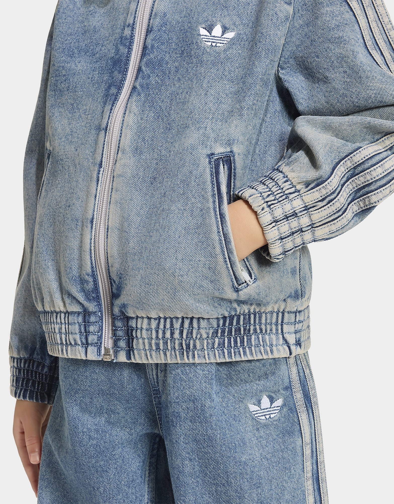 adidas Firebird Originals Jacke, Denim, Locker Geschnitten