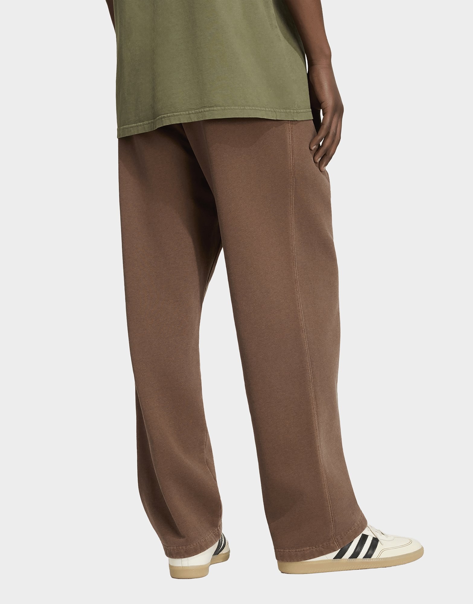 adidas TREFOIL ESSENTIALS HOSE, VERWASCHENE OPTIK, OFFENER SAUM