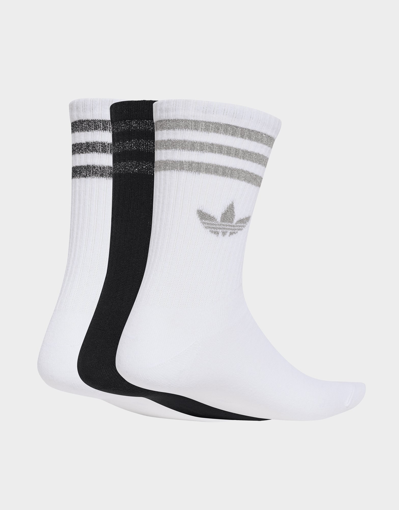 adidas 3-streifen Glitzer Crew Socken, 3 Paar