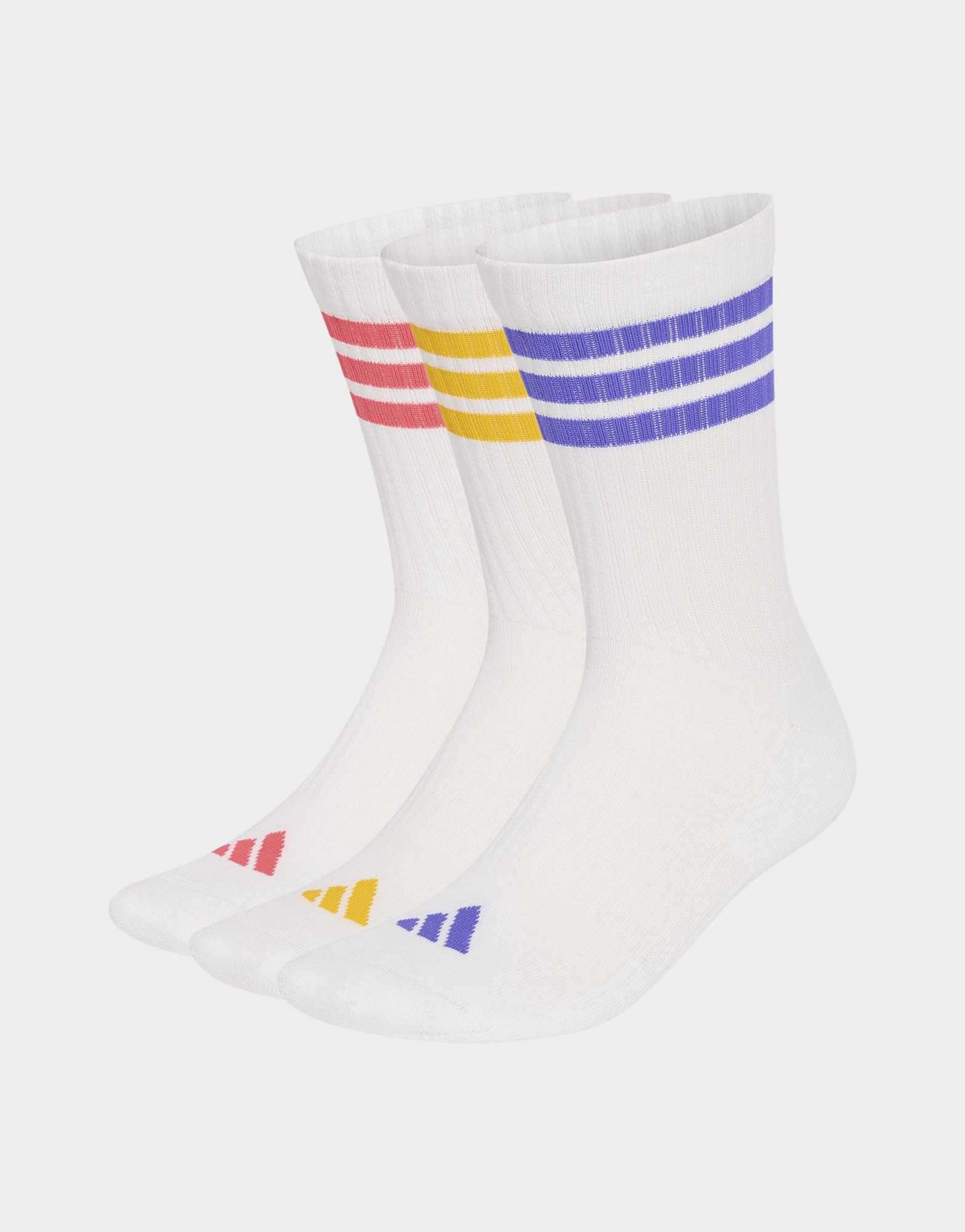 adidas 3-streifen Socken, Knöchellang, Mit Polsterung, 3er-pack