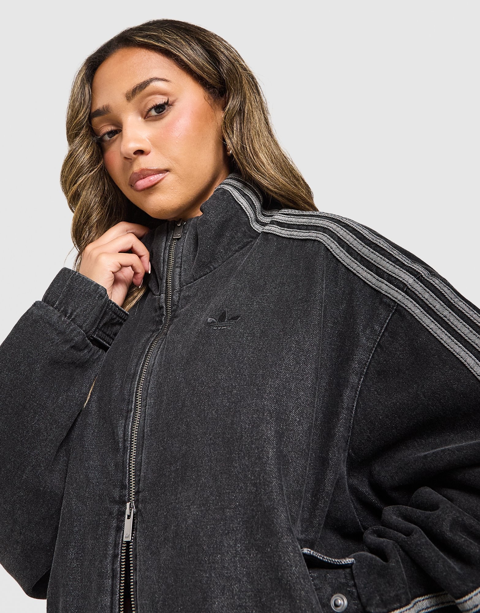 adidas Originals 3-Stripes Padded Denim Jacket