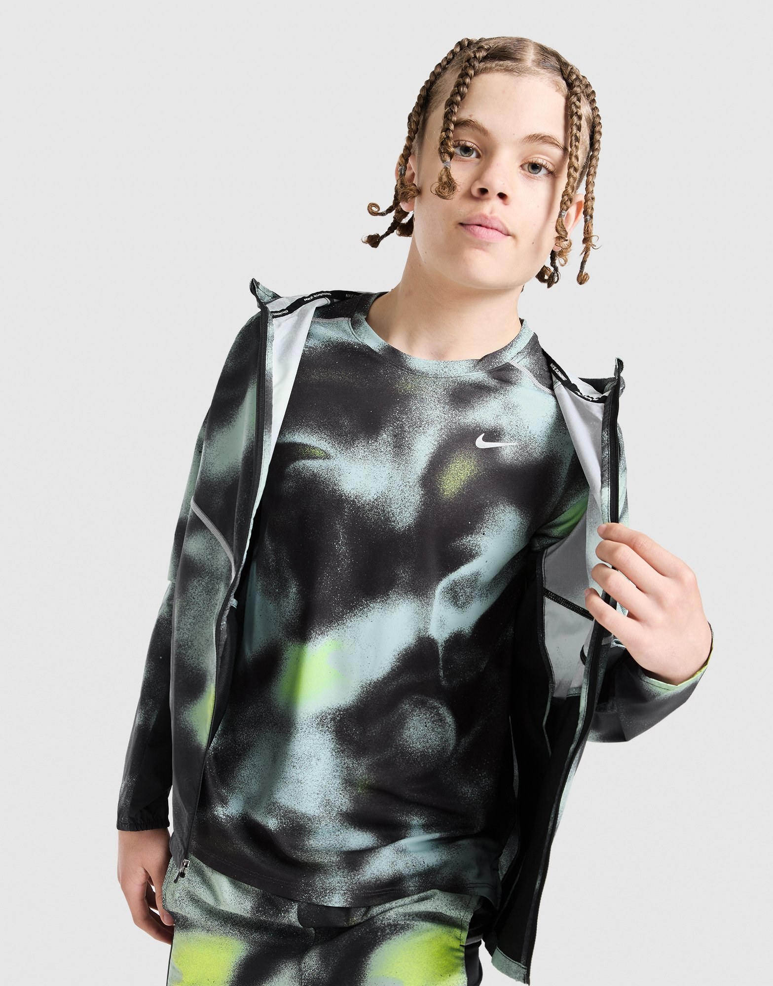 Nike Miler All Over Print T-Shirt Kinder