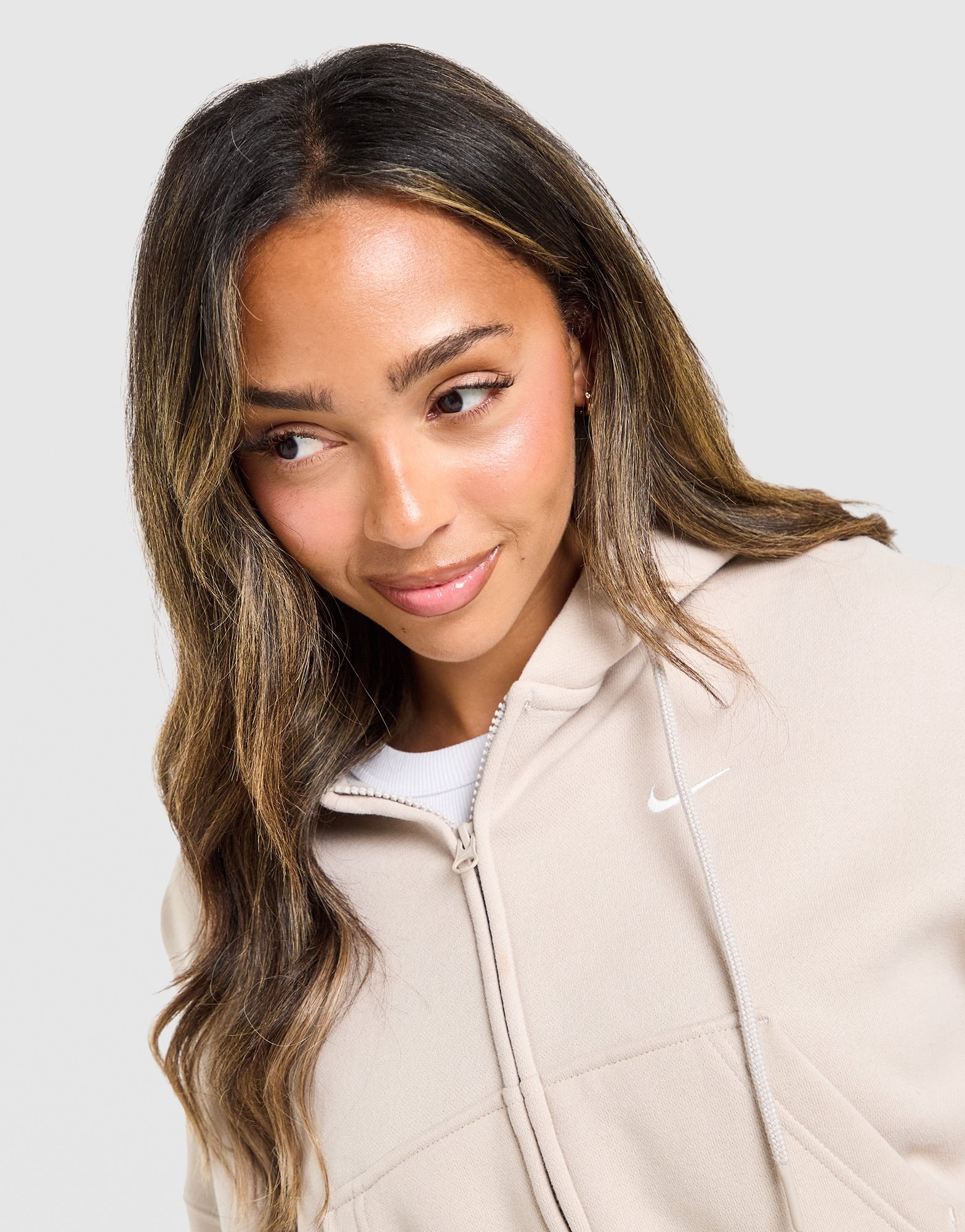 Nike Studio Fleece Cropped Full-Zip Hoodie