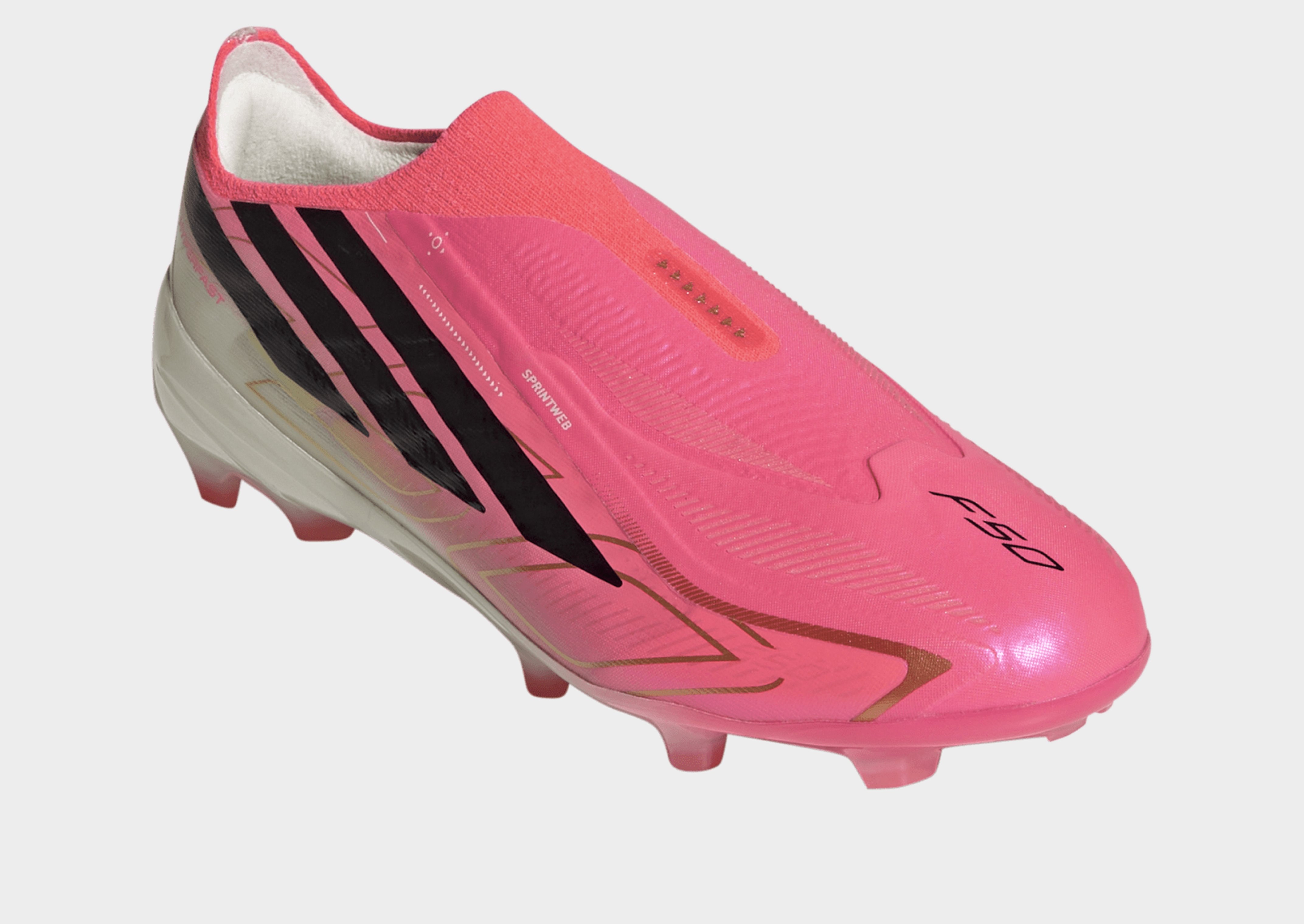 adidas F50 Hyperfast Elite Kids Fußballschuh, Feste Böden, Ohne Schnürsenkel