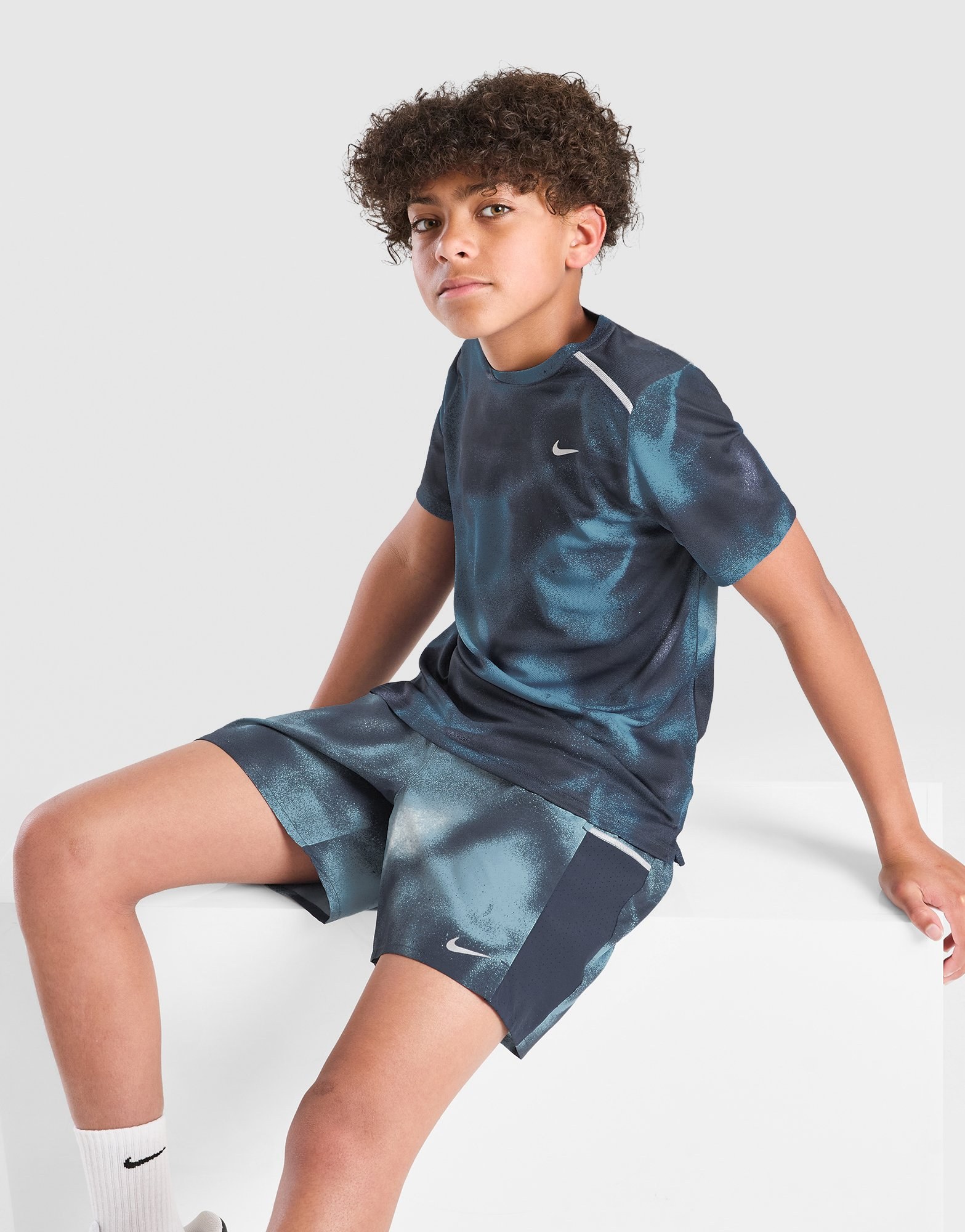 Nike Miler All Over Print T-Shirt Kinder