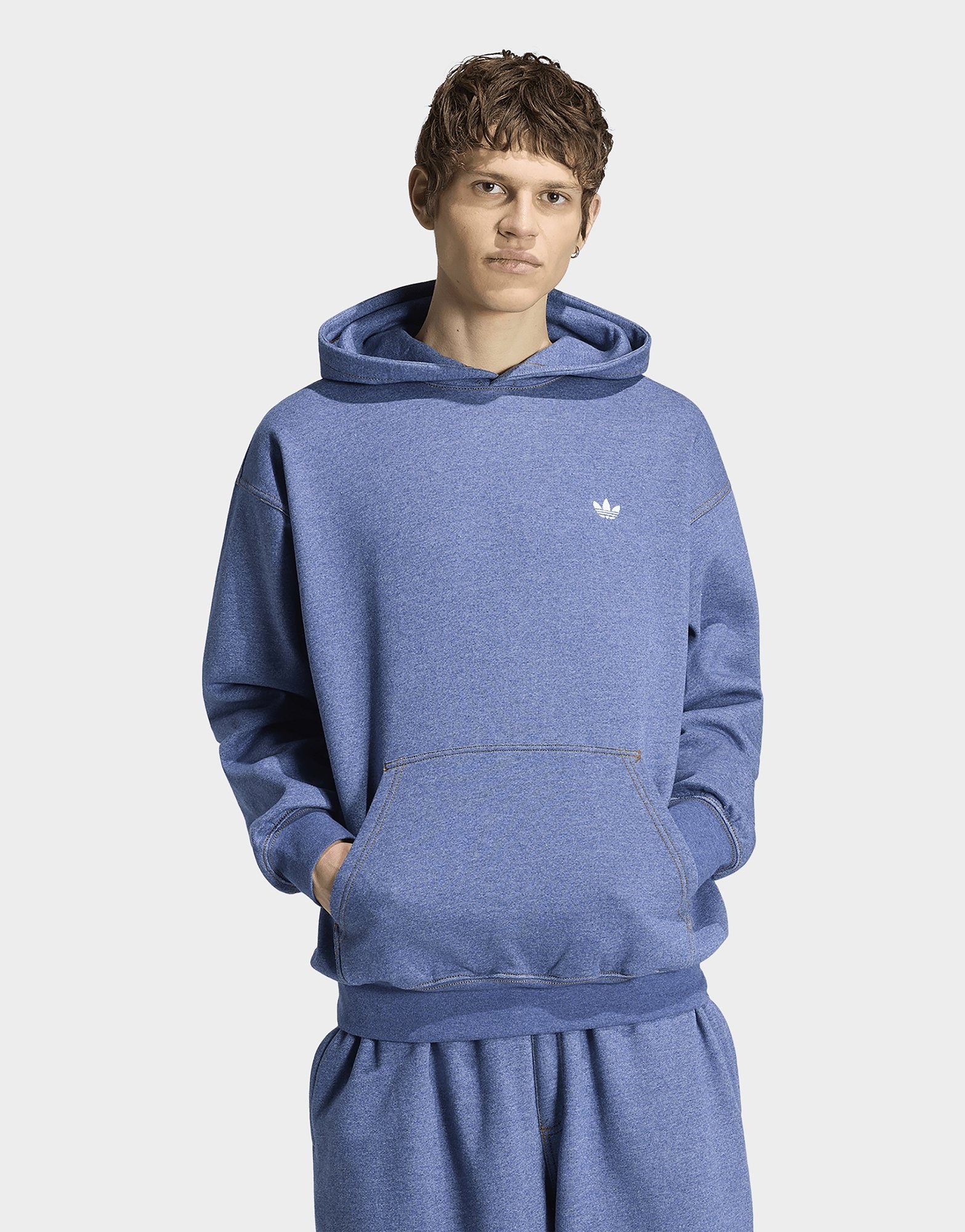 adidas Trefoil Essentials Hoodie, Meliert, Locker Geschnitten