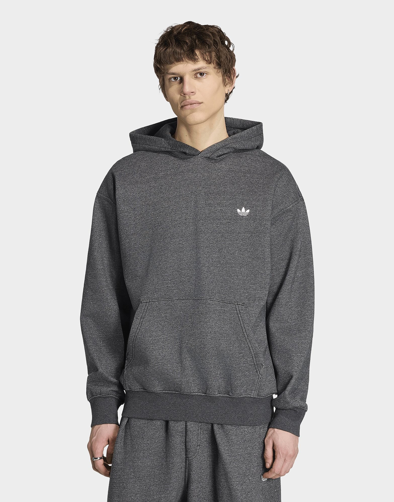 adidas Trefoil Essentials Hoodie, Meliert, Locker Geschnitten