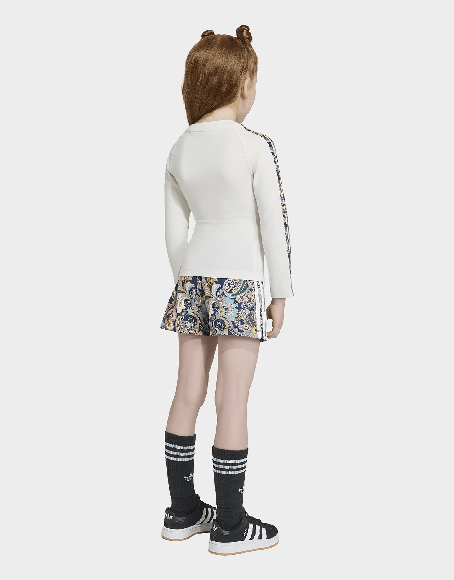 adidas Liberty London Set 3-Streifen Top, langärmlig, figurbetont / Skort, Wickeloptik