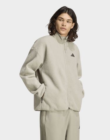 adidas City Tech 3-streifen Fleecejacke, Durchgehender Reißverschluss