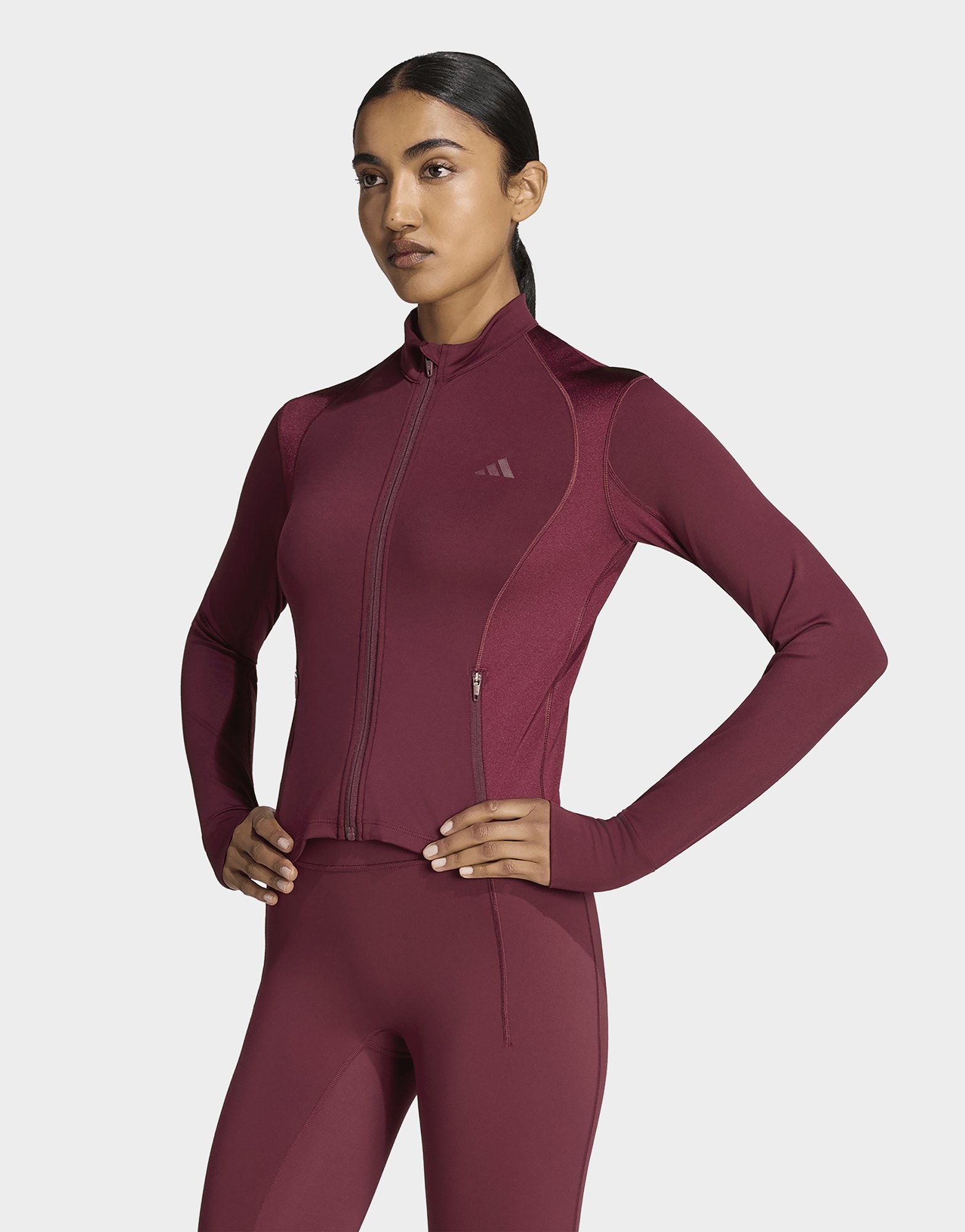 adidas Primelift Essentials Workout-jacke, Glänzendes Material, Reißverschluss