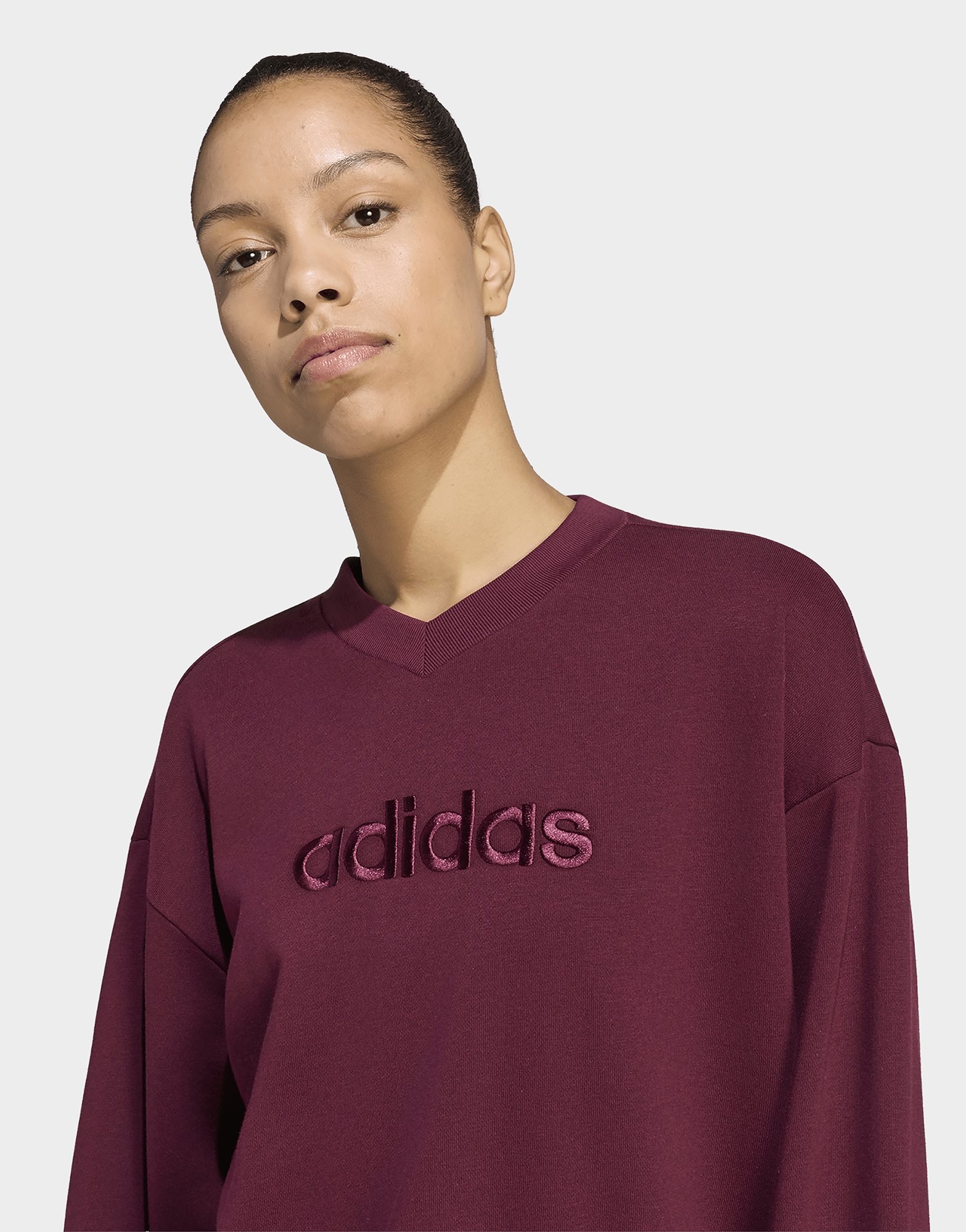 adidas Seasonal Essentials Satin-sweatshirt, V-ausschnitt