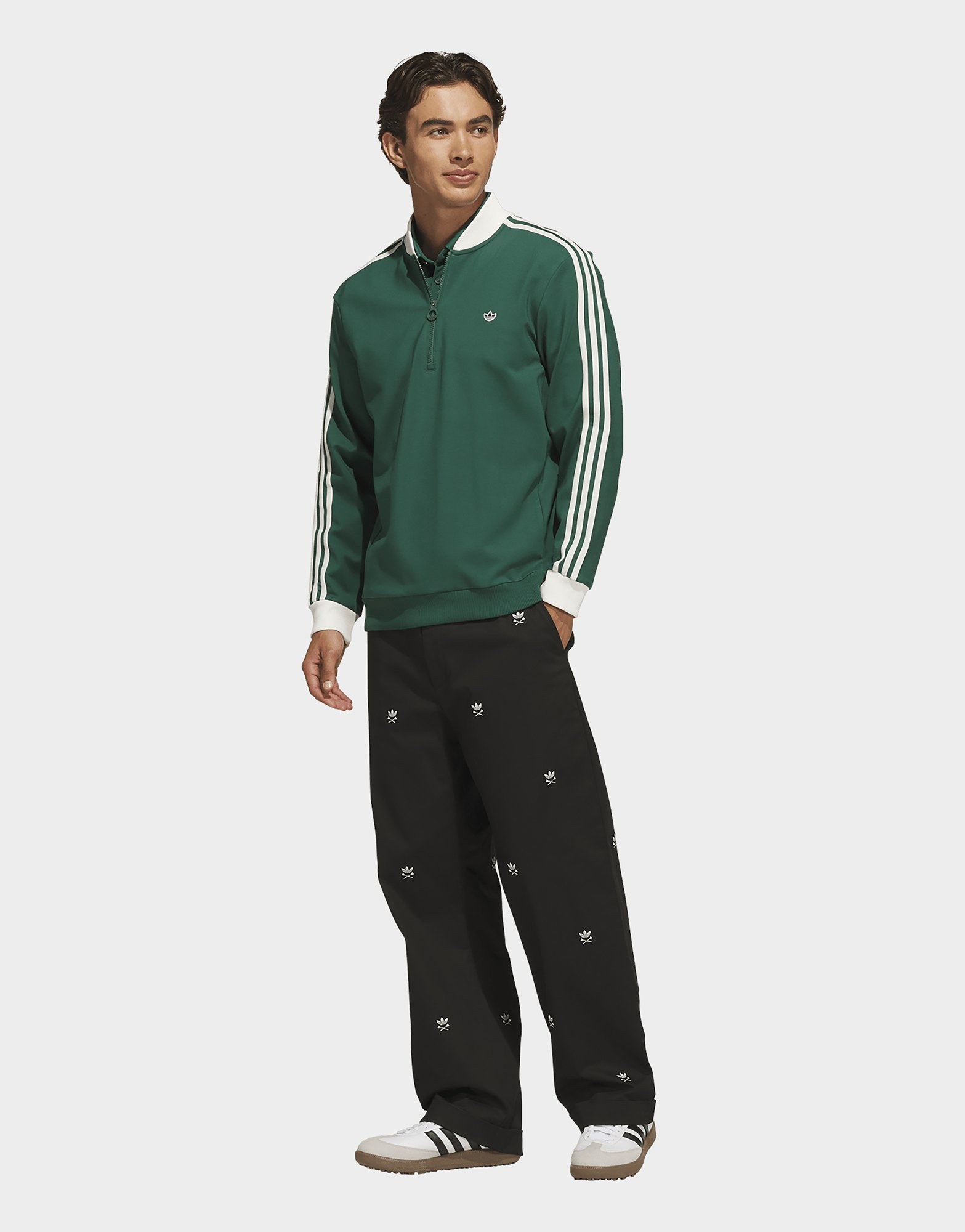 adidas Originals 3-streifen Sweatshirt, Reißverschluss Bis Zur Brust