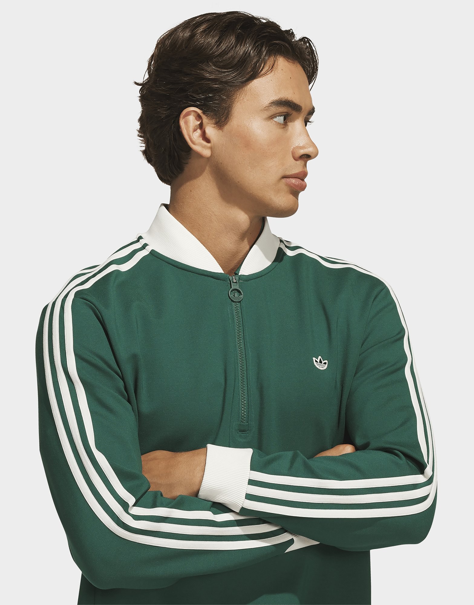 adidas Originals 3-streifen Sweatshirt, Reißverschluss Bis Zur Brust