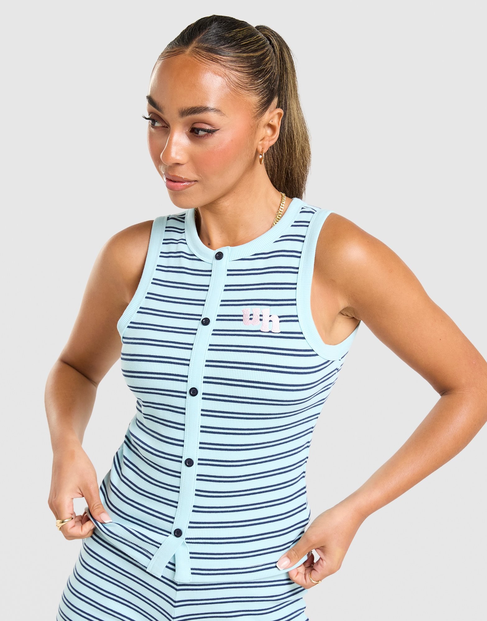Unlike Humans Mara Buttoned Tanktop