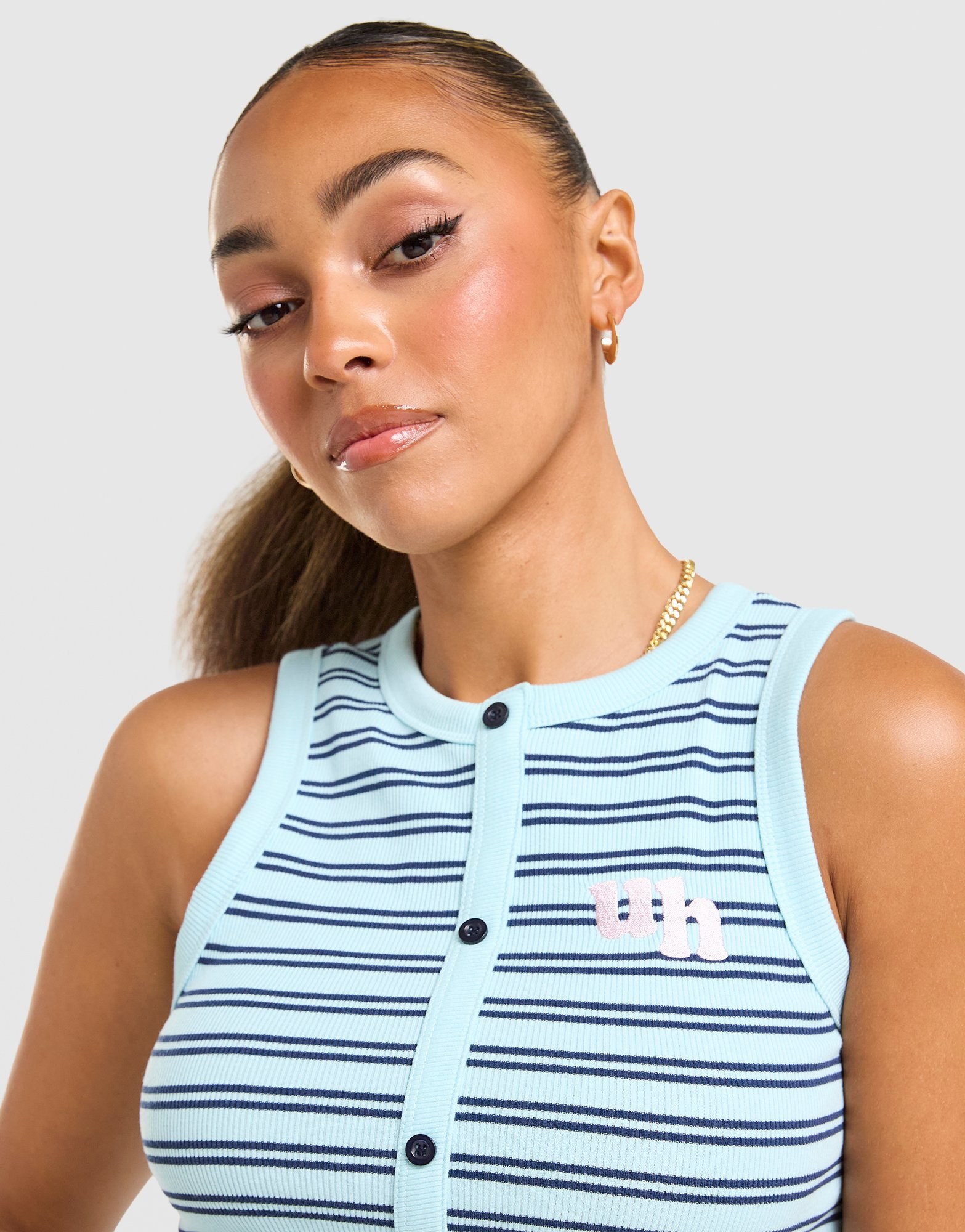 Unlike Humans Mara Buttoned Tanktop