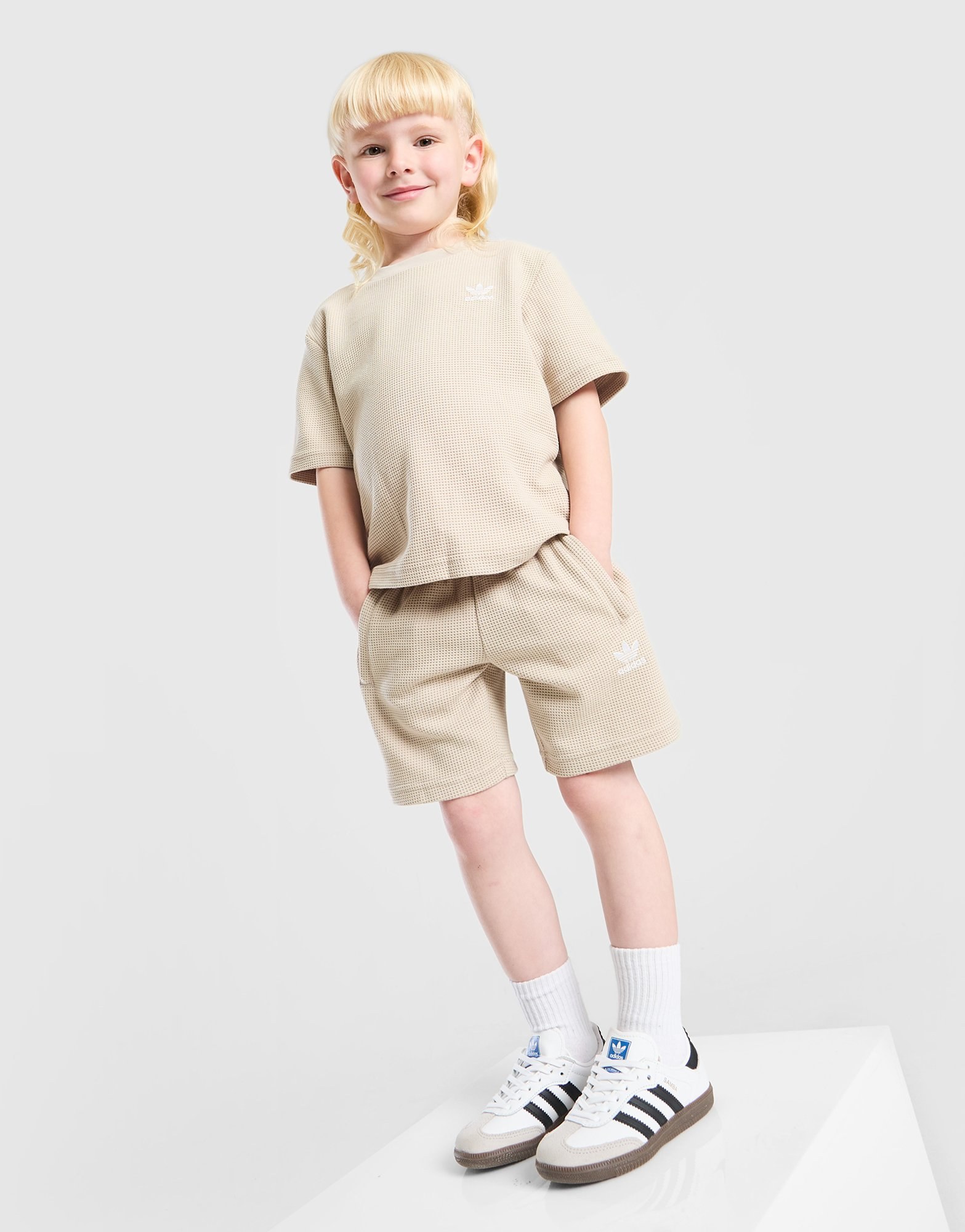 adidas Originals Waffle T-Shirt & Shorts Set Kleinkinder