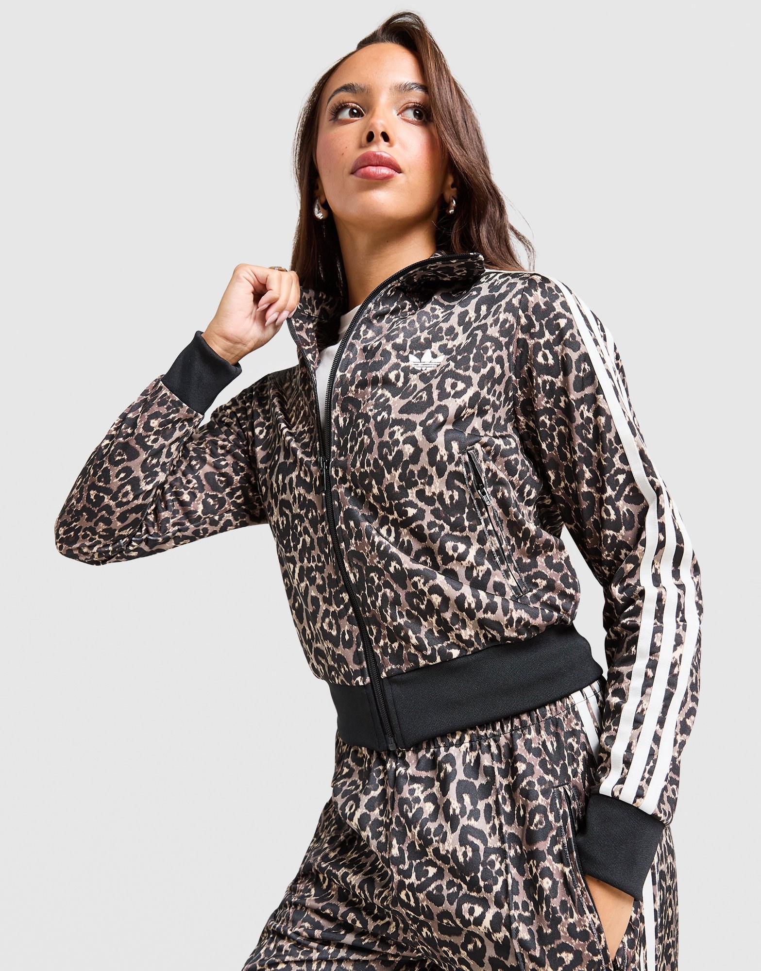 adidas Originals Firebird All-Over Leopard Print Trainingsoberteil