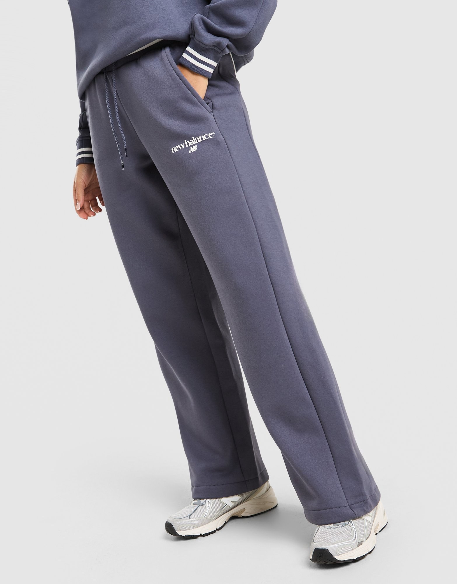 New Balance Ribbed Wide Leg Jogginghose