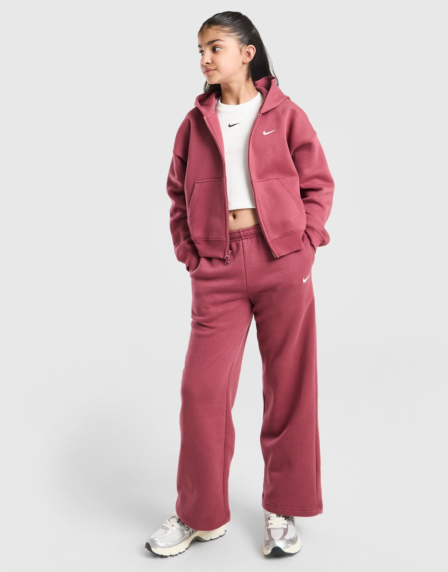 Nike Girls' Studio Fleece Full-Zip Hoodie Kinder