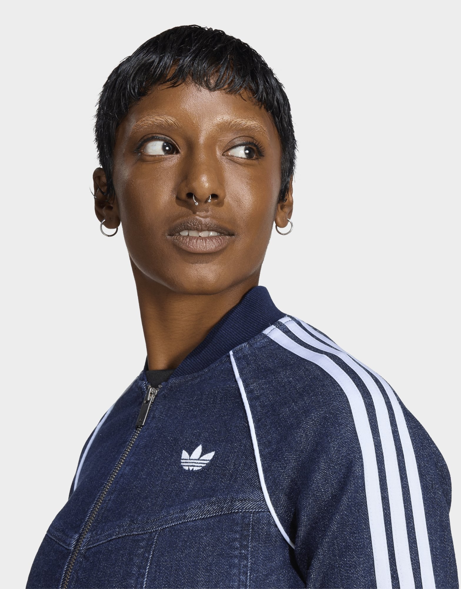 adidas Superstar Originals Jacke, Denim, Korsett-stil
