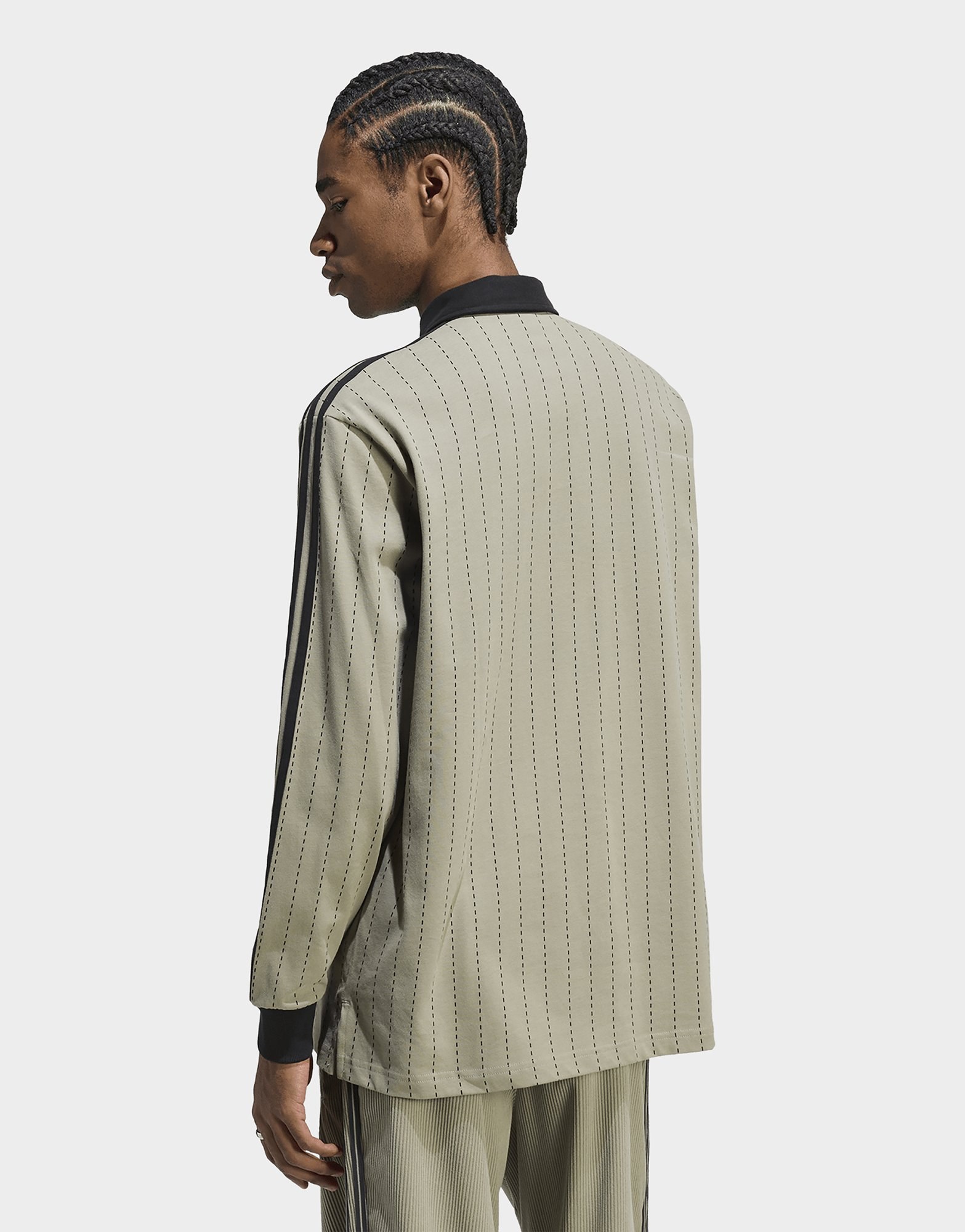 adidas Poloshirt, Nadelstreifen, Langärmelig