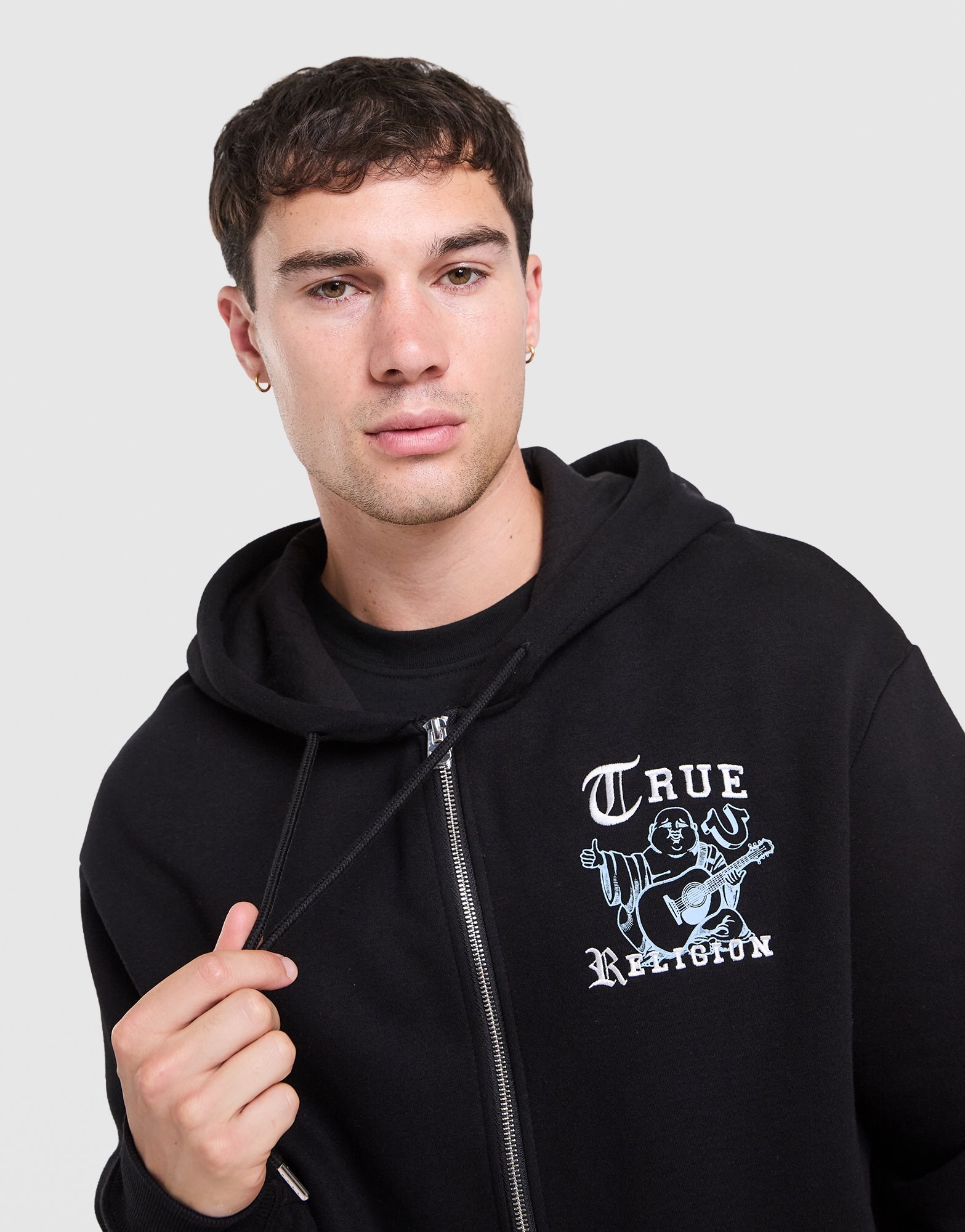 True Religion Logo Full-Zip Hoodie