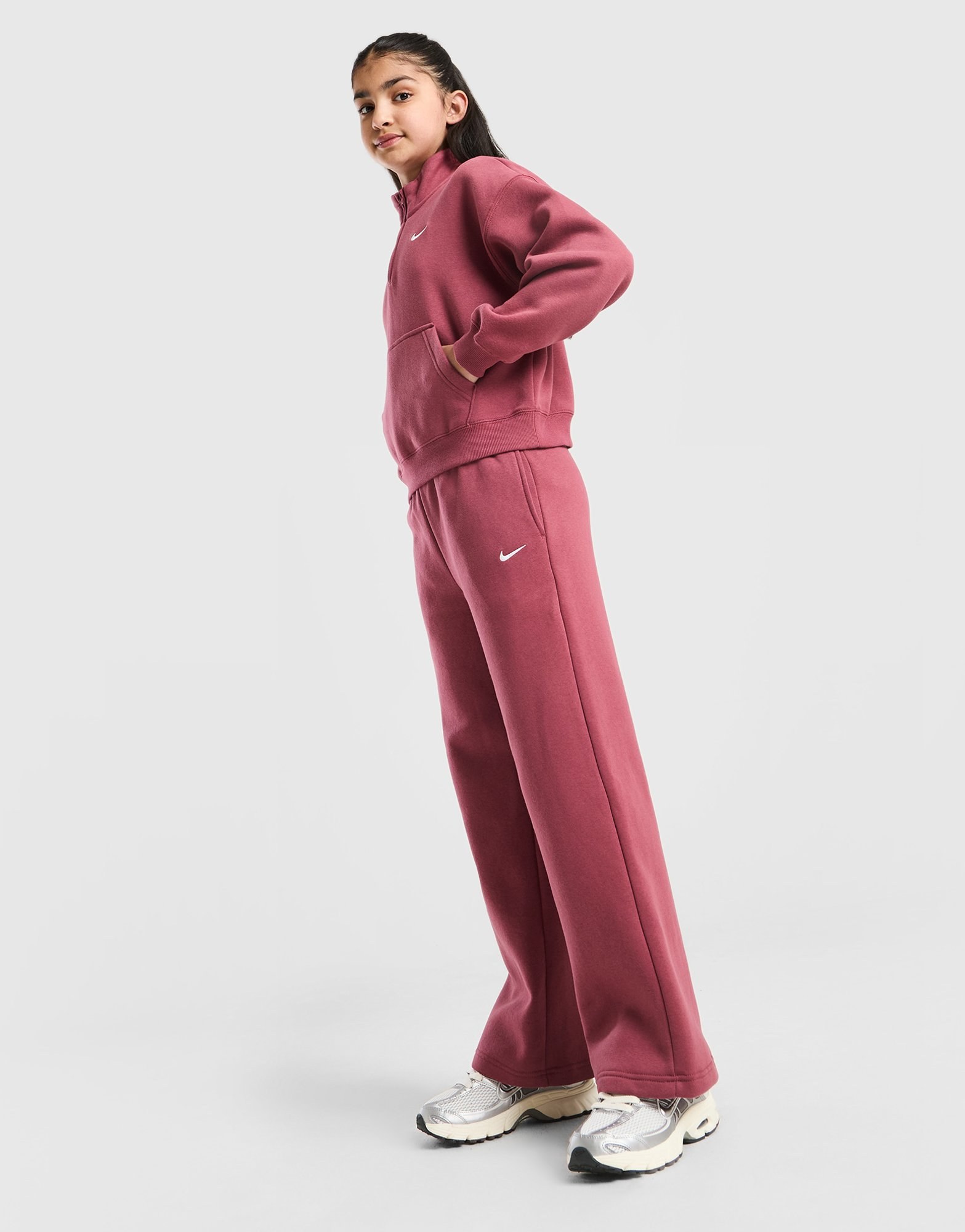 Nike Girls' Studio Fleece Wide Leg Jogginghose Kinder