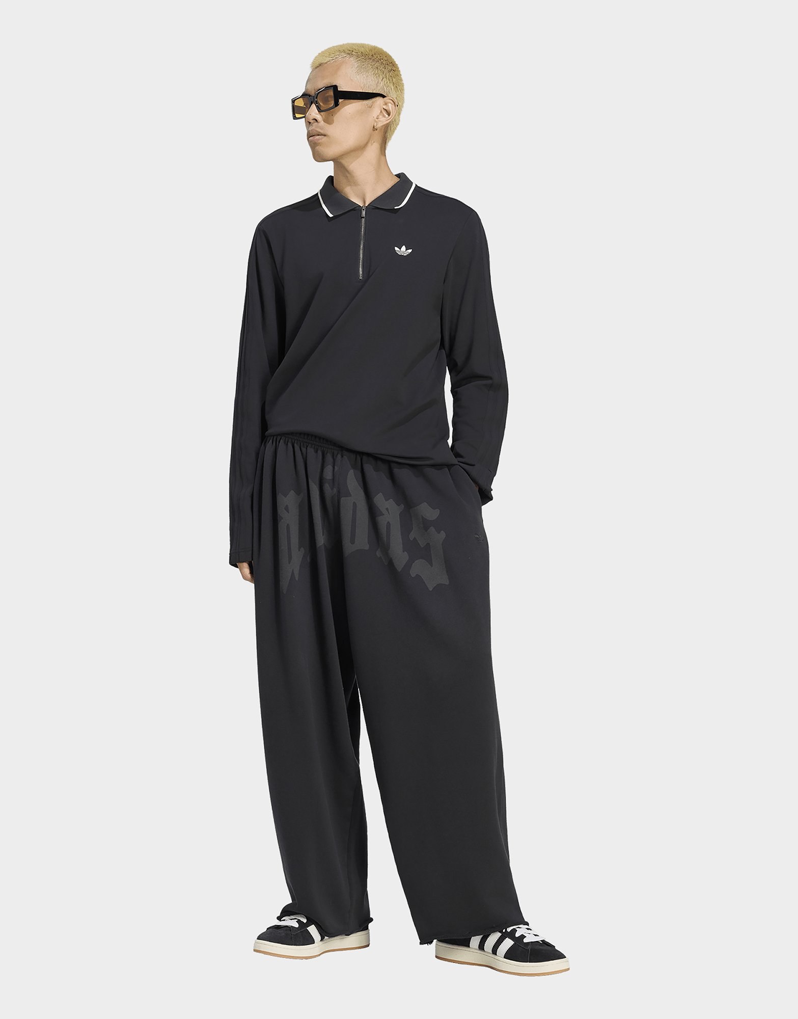 adidas 3-streifen Poloshirt, Langärmelig, Gerippt
